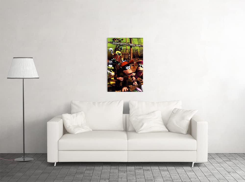 Original Donkey Kong Jr. Wall Art Poster - Waterproof Game Decor for Gamers Room