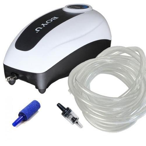 Boyu 60L/h Single Outlet Air Pump Kit CJY 1000 - Quiet Aquarium Oxygen Pump for Fish Tanks, Hydroponics & Pond Aeration