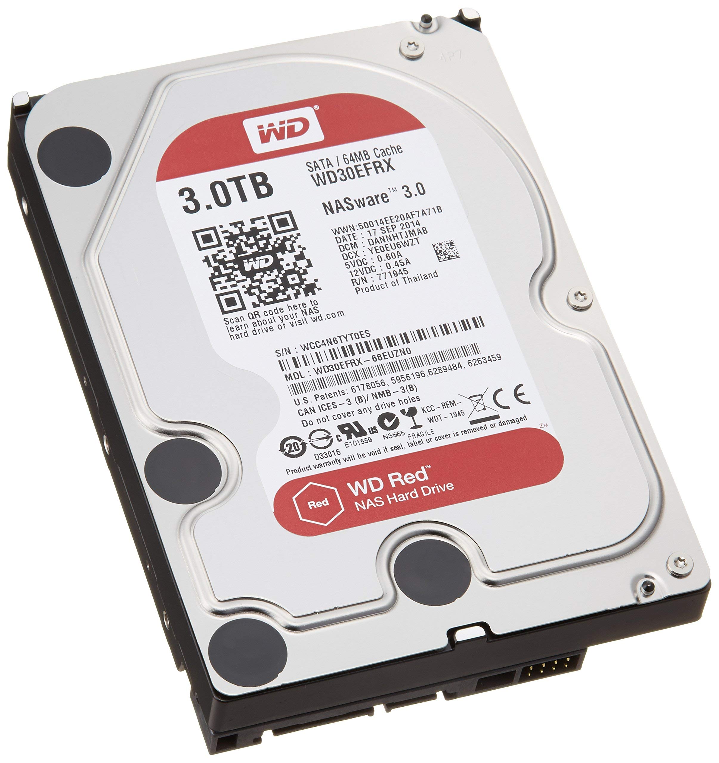 Western Digital Red 3TB NAS Internal Hard Drive - 3.5
