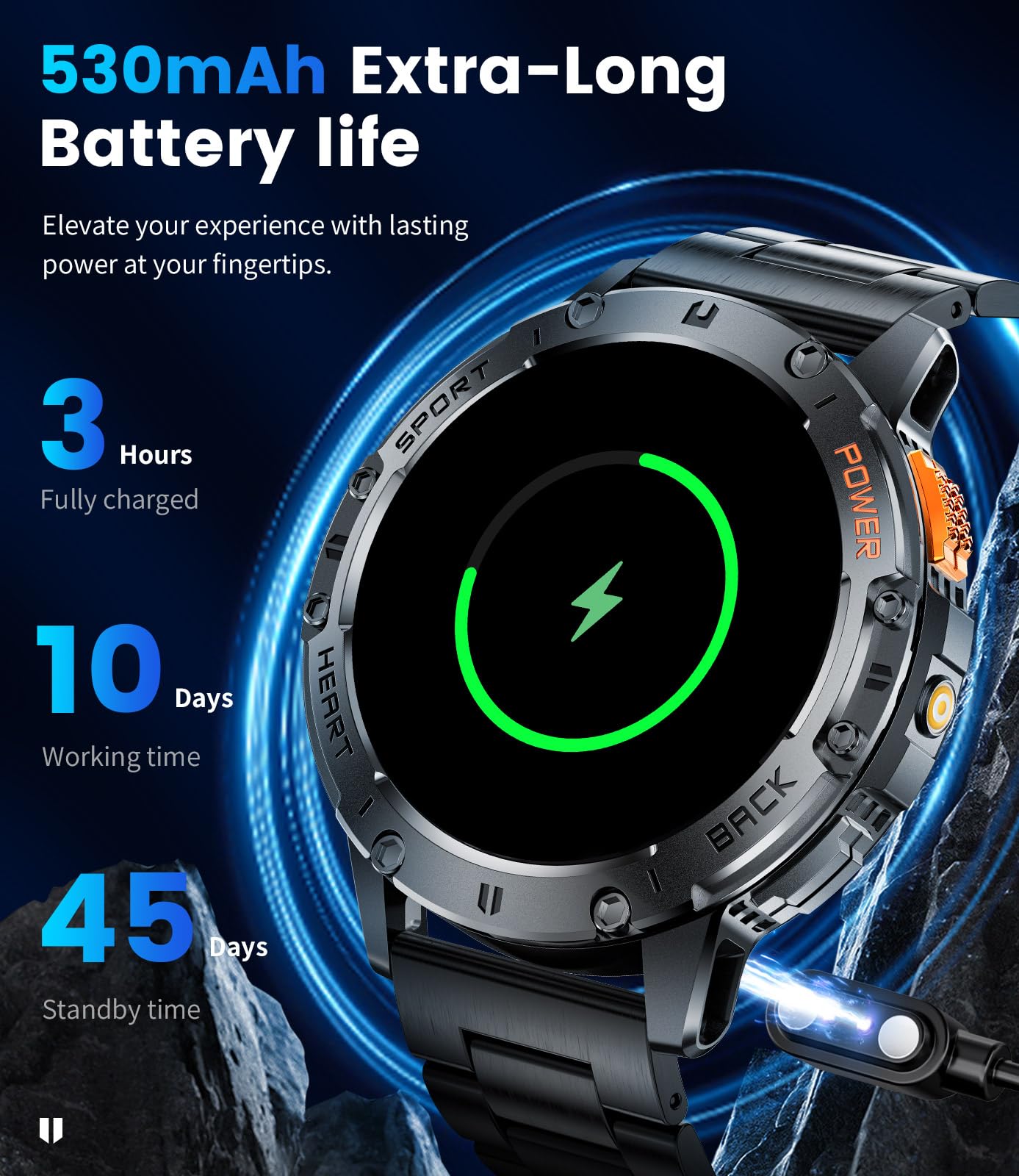 DREMAC Military Smart Watch for Men - 1.43