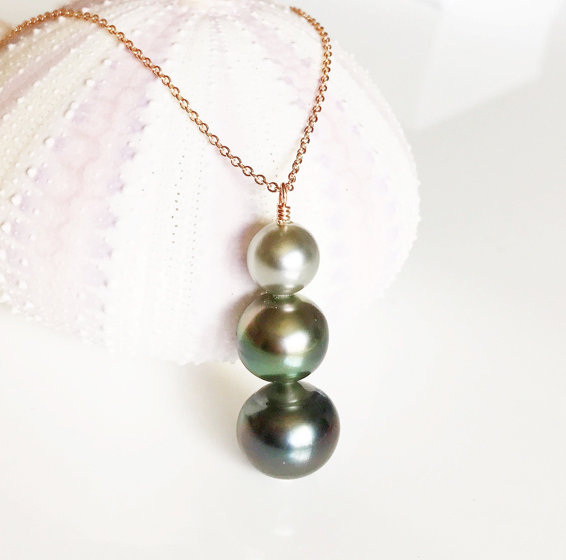 Arya Triple Tahitian Pearl Necklace (N176) - Elegant Jewelry for Women, Perfect for Weddings, Parties & Special Occasions