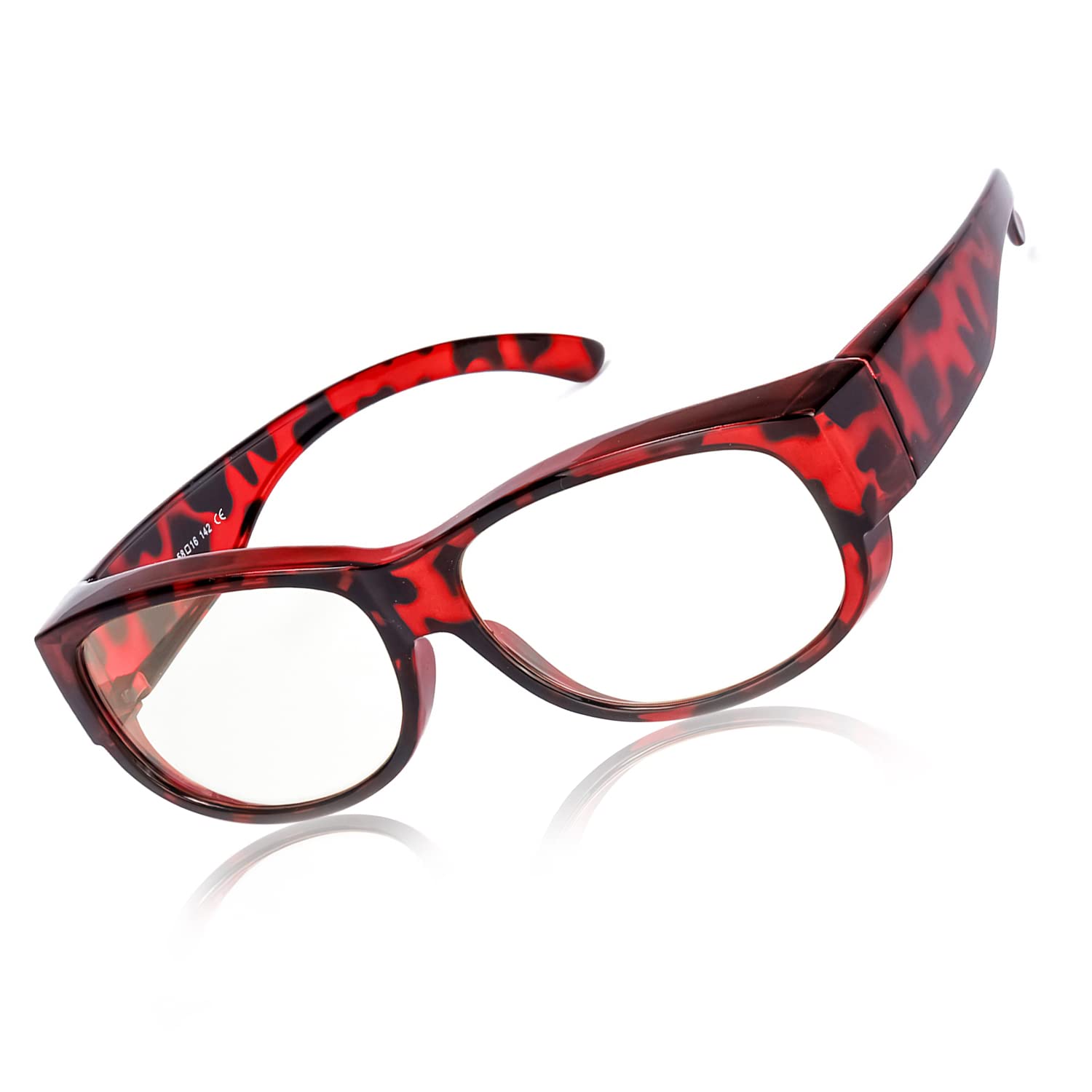 LVIOE Fit Over Blue Light Blocking Glasses - Computer Eyewear for Screen Time & Digital Eye Strain Relief - Wear Over Prescription Glasses, Reading Glasses or RX Glasses (Model LB303) - Perfect for Office Work, Gaming & Online Classes