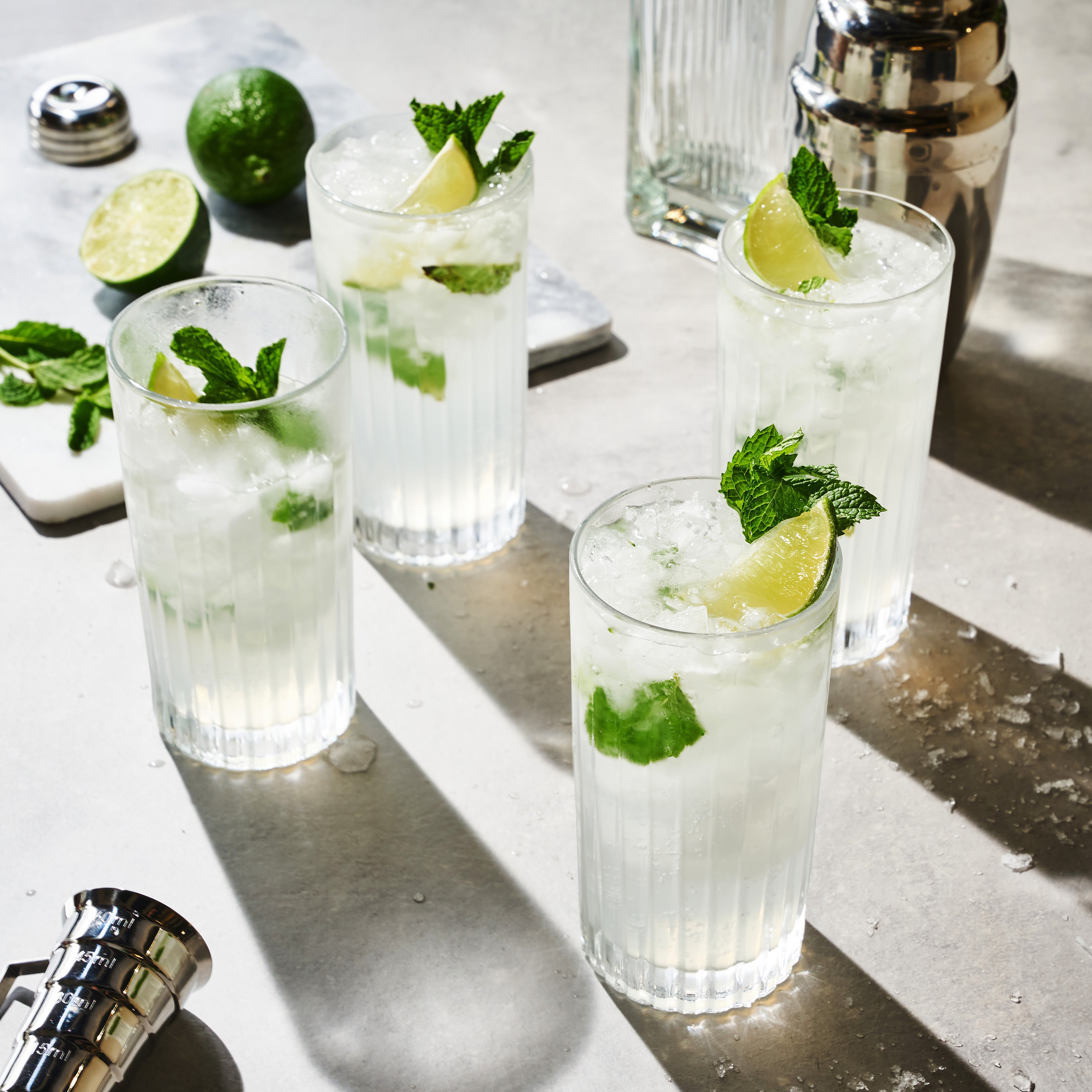 Premium Reserve Milo Crystal Highball Glasses Set of 4 - Elegant Whiskey & Cocktail Drinking Glasses for Home Bar, Dinner Parties & Gifts