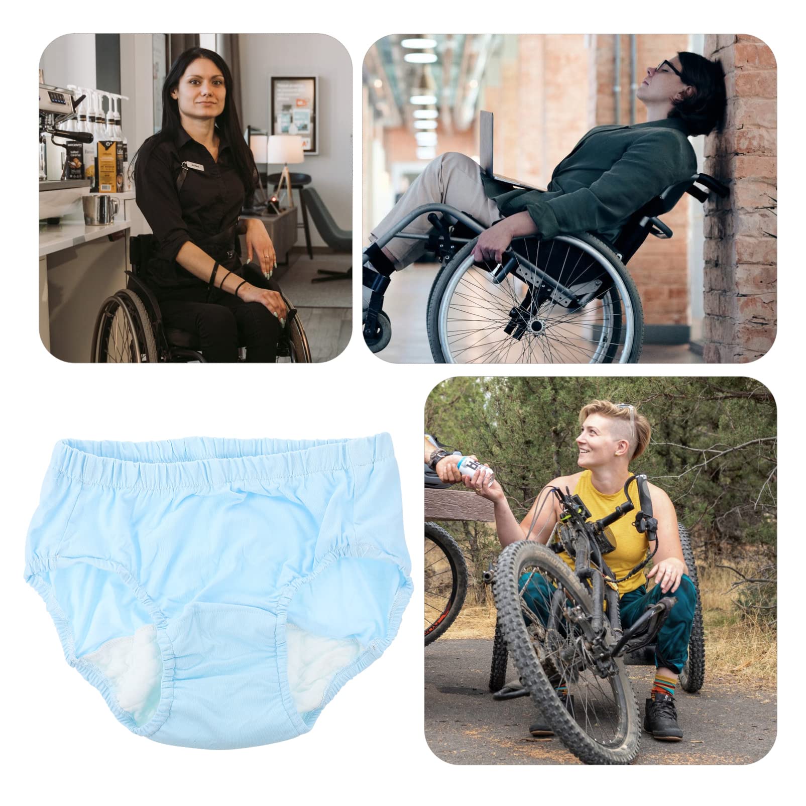 Cabilock Reusable Incontinence Underwear for Women - Soft Cotton Cloth Diapers for Elderly & Adults - Comfortable Anti-Leak Protection for Day & Night Use - Ideal for Home, Travel & Post-Surgery Care