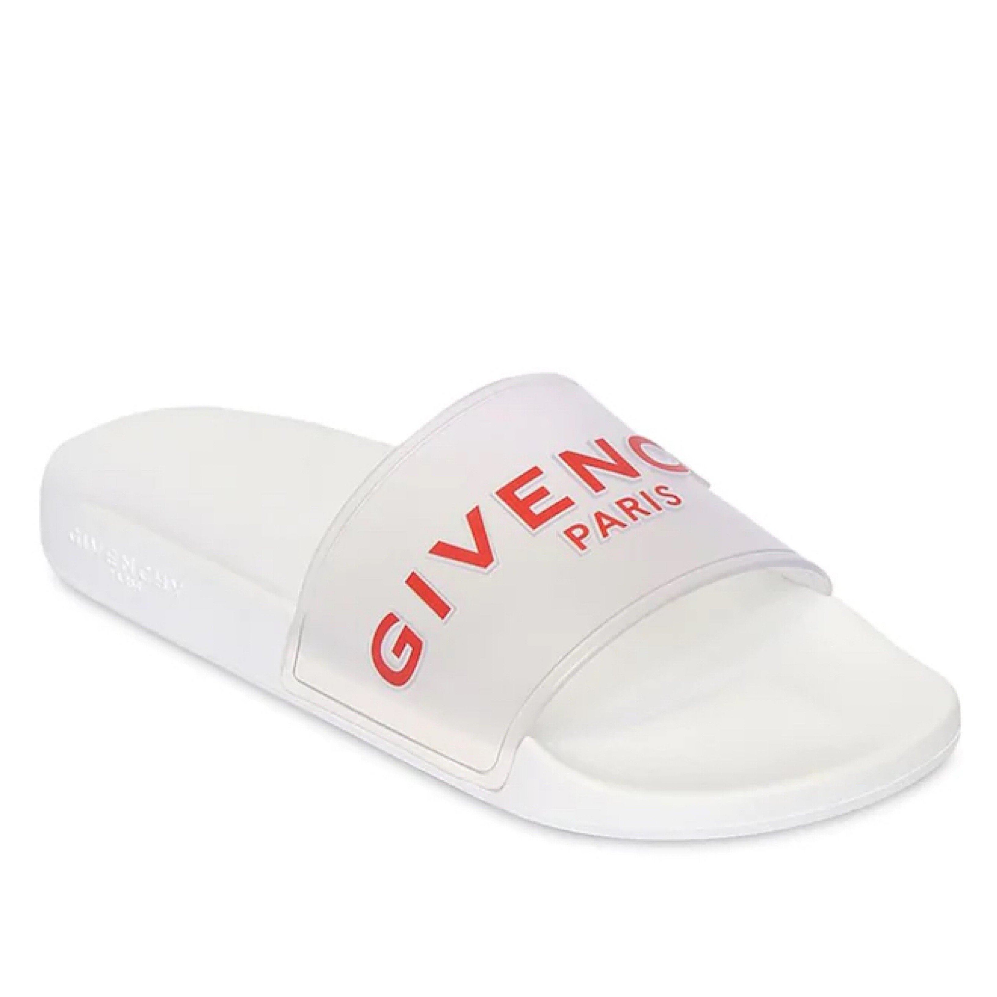 Givenchy Transparent Logo Slides for Men & Women - Comfortable Summer Sandals for Beach, Pool & Casual Wear