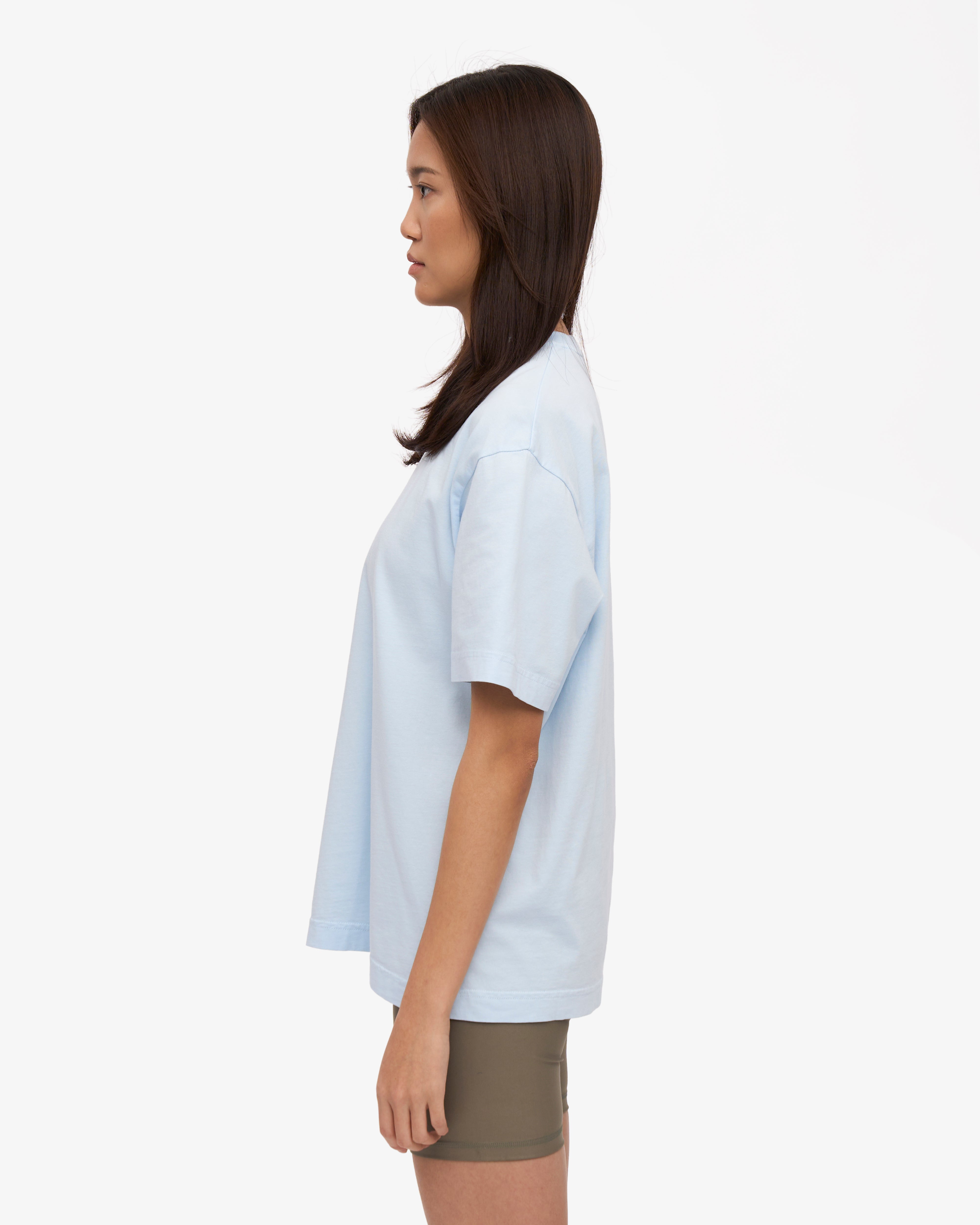 Oversized Organic Cotton T-Shirt for Women - Soft & Comfortable Polar Blue Tee - Perfect for Casual Wear, Loungewear & Everyday Outfits