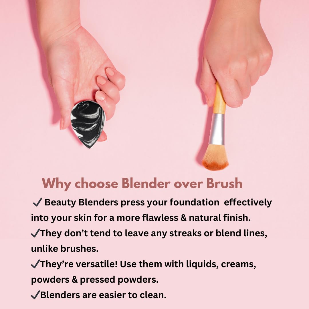 Spekta Pro Blend Beauty Blender - Super Soft Latex-Free Makeup Sponge for Flawless Foundation & Concealer Application - Perfect for Wet or Dry Use - Teardrop Shape (1 Pack) - Ideal for Everyday Makeup, Professional Artists & Travel