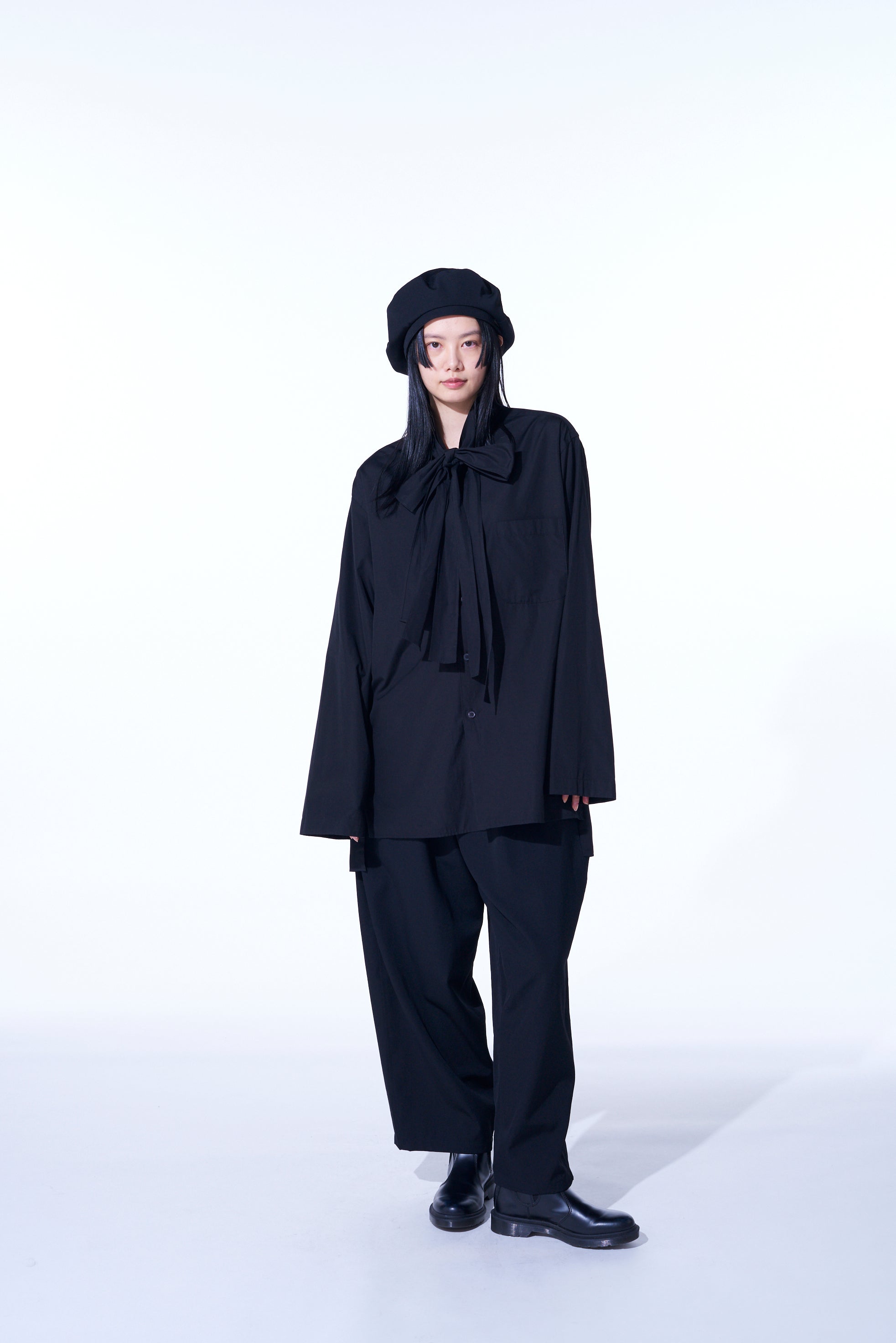 Cotton Broadcloth Bow Collar Shirt for Women - Elegant Blouse for Office, Party & Casual Wear