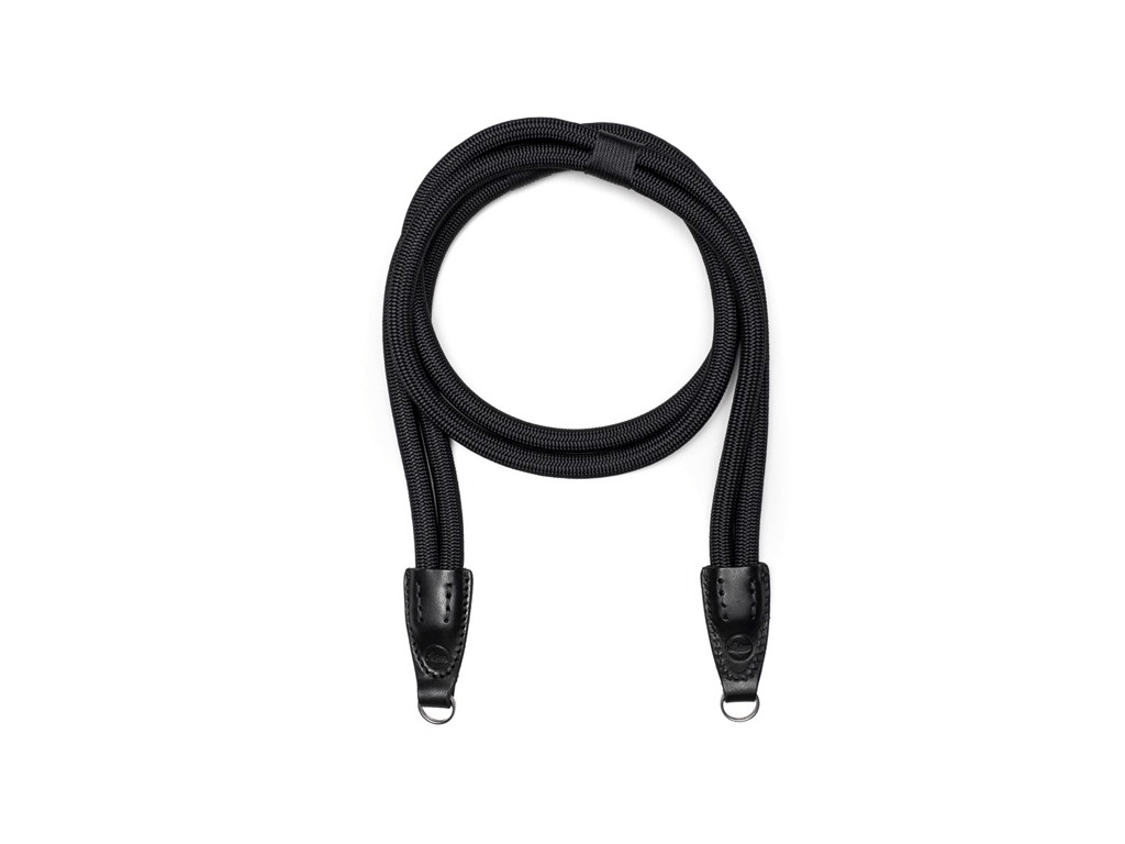 Leica Double Rope Camera Strap - 126cm Adjustable Black Neck Strap for DSLR & Mirrorless Cameras - Perfect for Travel, Hiking & Professional Photography
