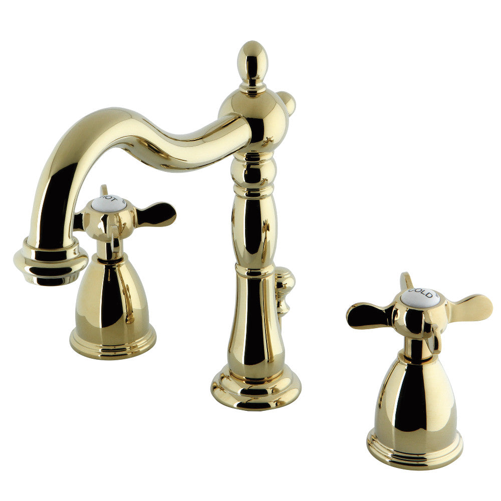 Kingston Brass KB1978BEX Essex Widespread Bathroom Faucet - 8 Inch Centerset, Oil Rubbed Bronze Finish, Brass Pop-Up Drain - Perfect for Modern Bathroom Vanities and Powder Rooms