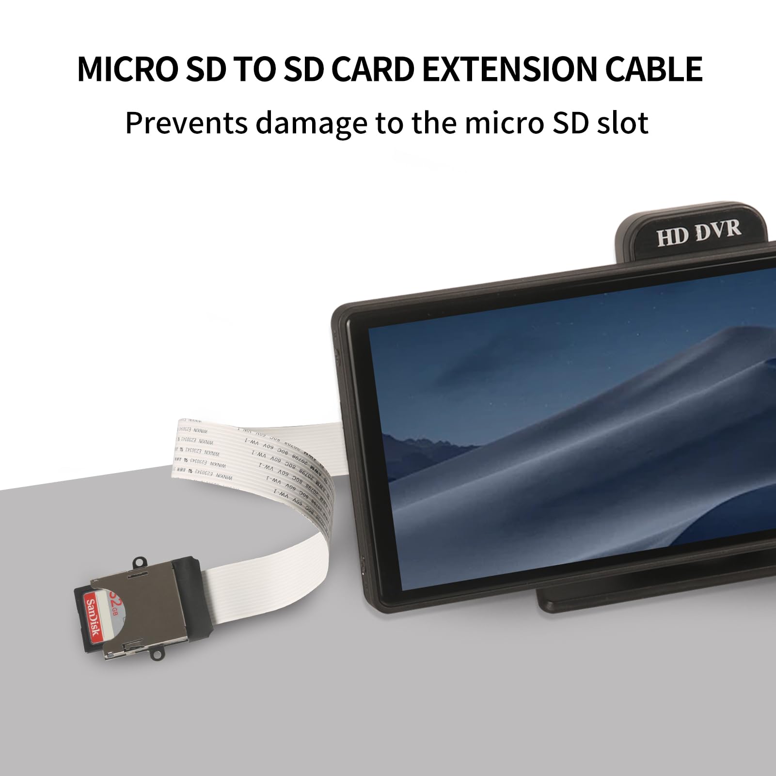 3D Printer Micro SD to SD Card Extension Cable - 9.8 inch/25cm Male to Female Memory Card Adapter for Camera, Raspberry Pi, and 3D Printing Accessories