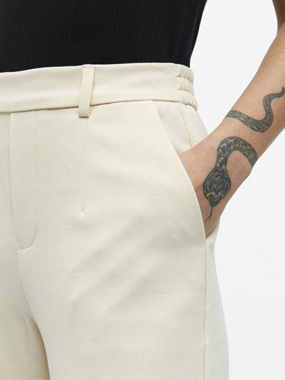 Lissey Women's High Waisted Wide Leg Pants - Soft Stretch Comfortable Lounge Pants for Casual Wear, Work & Travel (Sandshell Beige)
