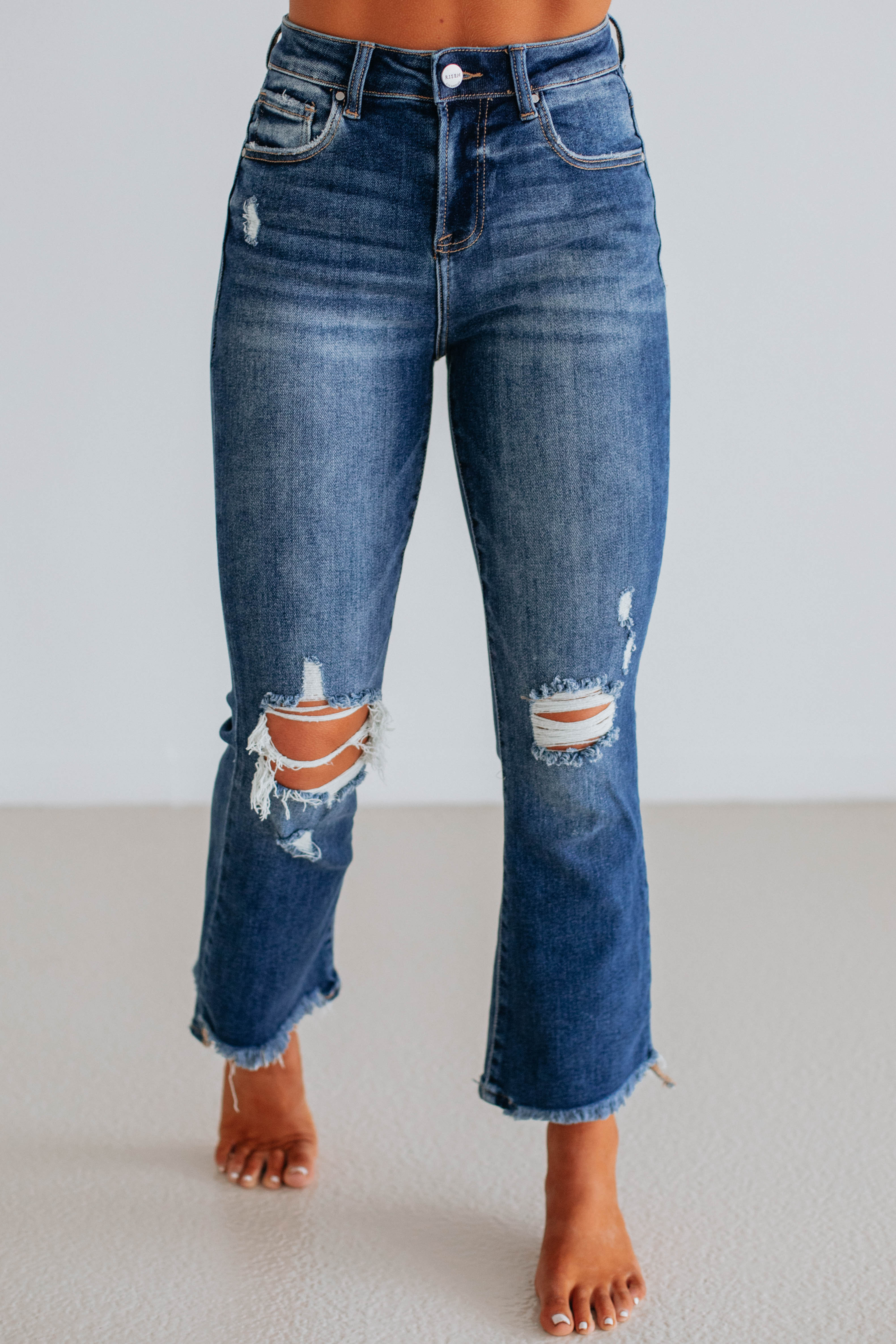 Cammi Risen Jeans for Women - Dark Wash High Waist Skinny Jeans | Comfortable Stretch Denim Pants for Everyday Wear & Night Out