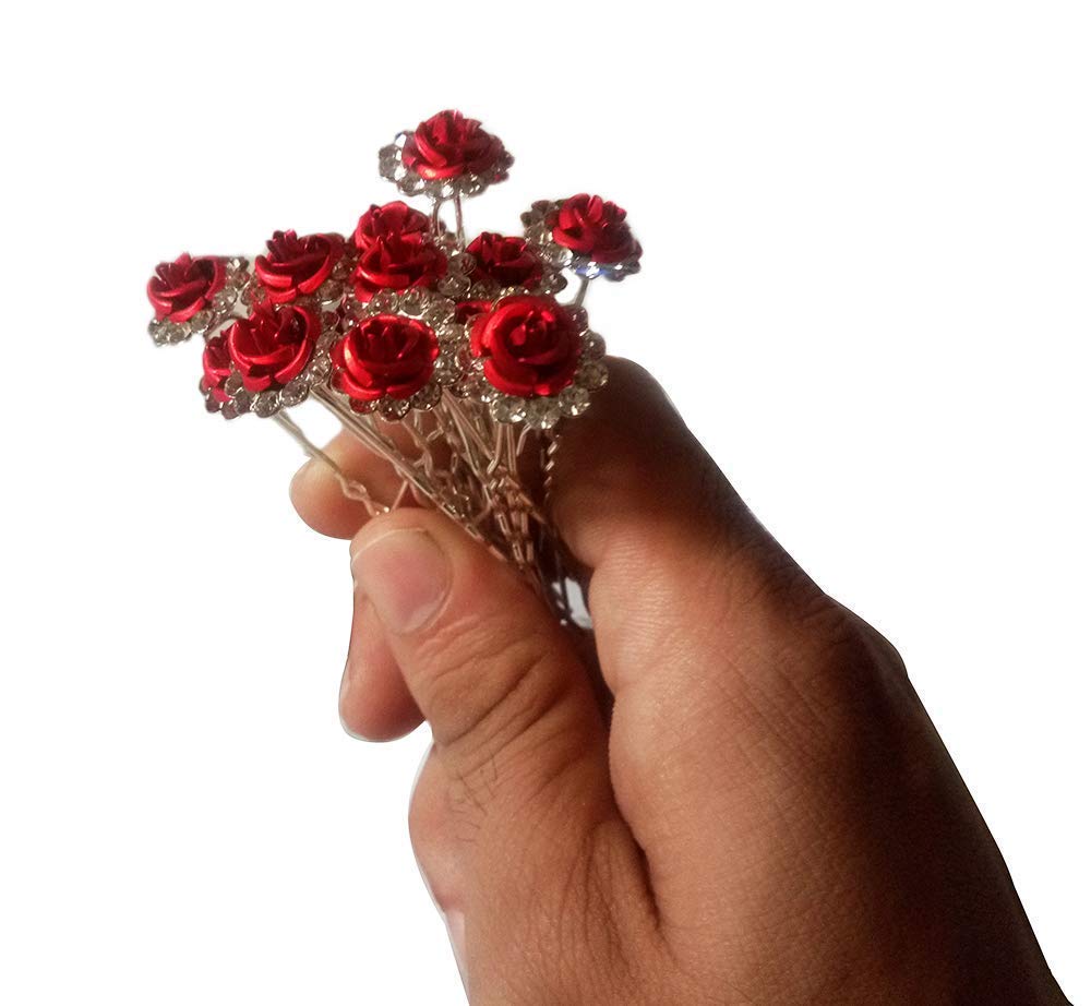 VTMS Bridal Hair Accessories - 24pcs Decorative Hair Pins for Wedding Updos, Bun Decorations & Special Occasions | Multicolor Hair Jewelry for Brides, Bridesmaids & Party Hairstyles