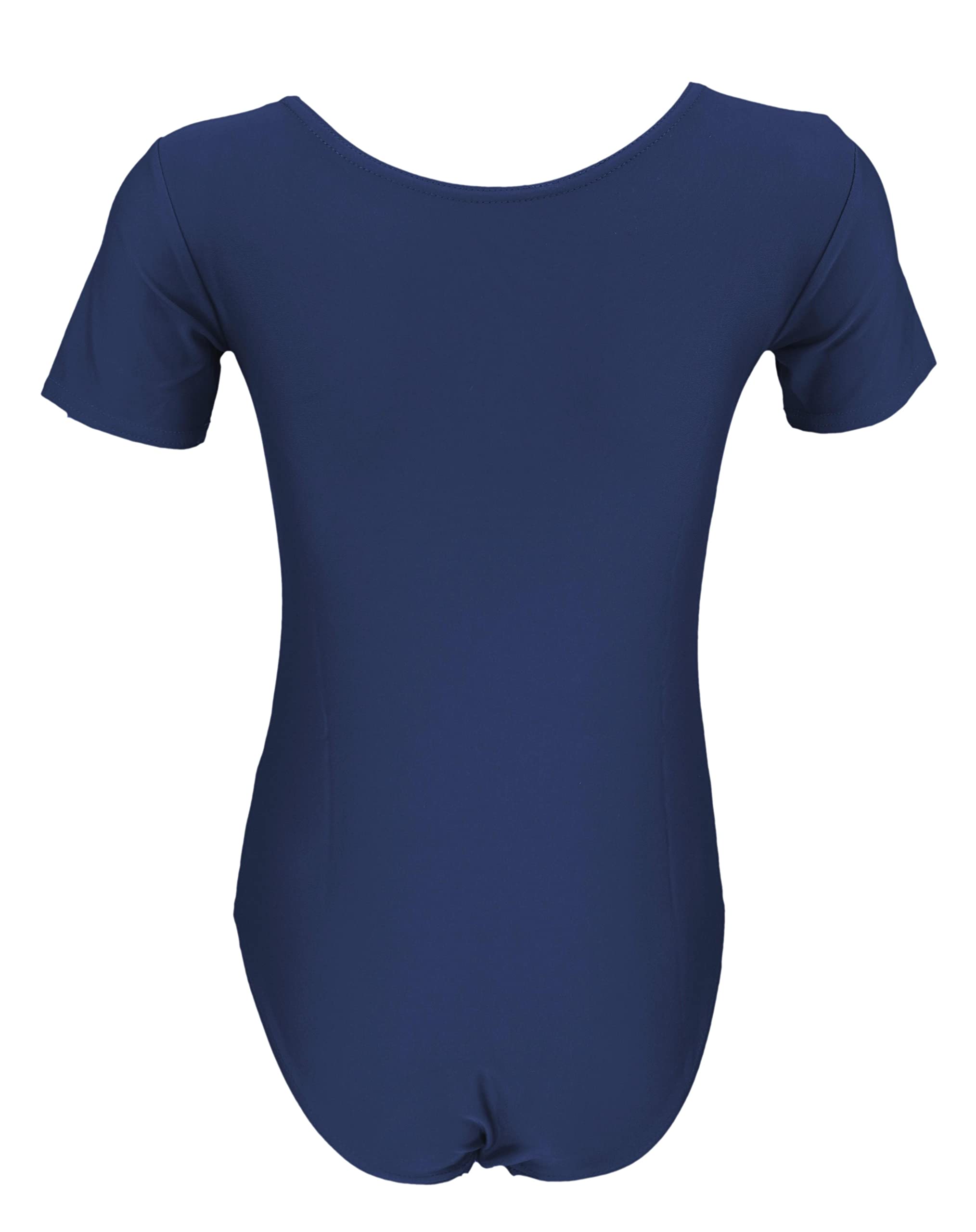 Girls' Short Sleeve Dance Leotard - Aquarti Ballet Bodysuit for Kids - Perfect for Ballet Class, Recitals & Dance Performances