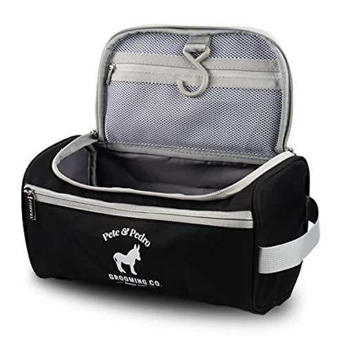 Pete & Pedro Premium Travel Toiletry Bag for Men & Women - Water-Resistant Hanging Dopp Kit with 3 Compartments, Hook & Handle - Ideal for Cosmetics, Shaving Essentials & Toiletries - Perfect for Business Trips, Gym, Camping & Vacation (As Seen on Shark Tank)