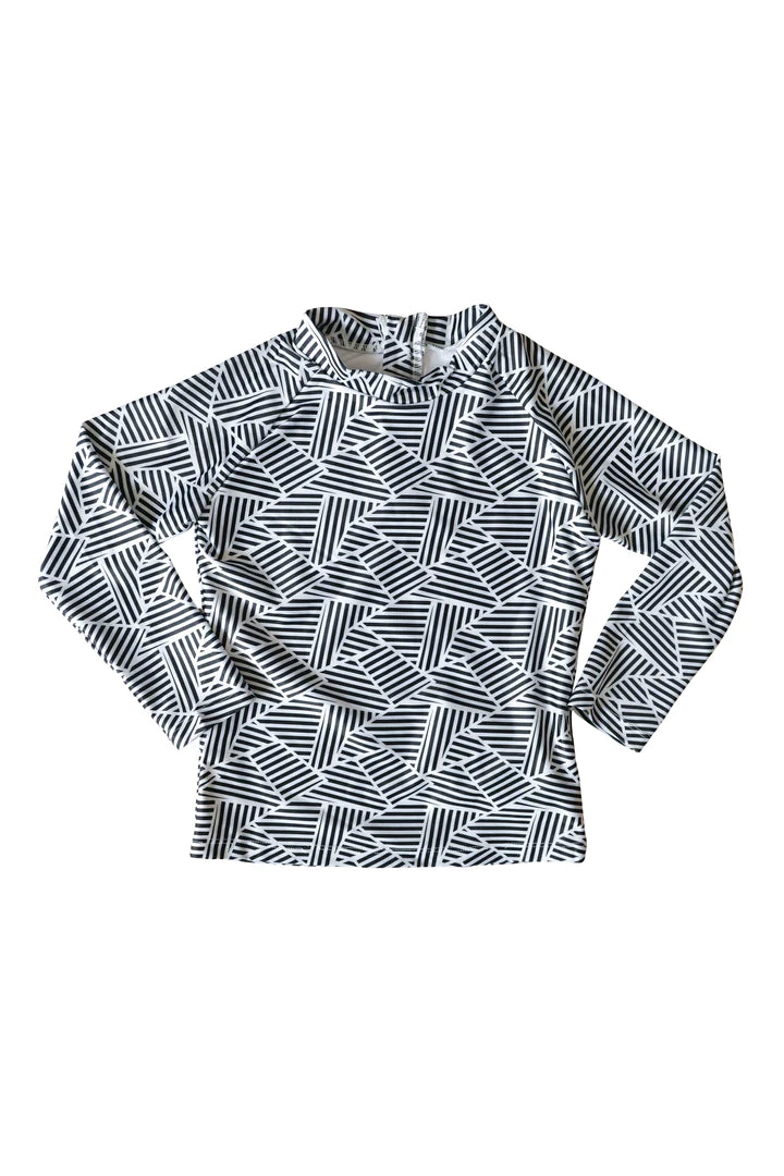 Waikiki Kids' Unisex Rash Guard UPF 50+ Swim Shirt - Quick Dry Sun Protection for Boys & Girls - Perfect for Swimming, Surfing, Beach & Pool Activities