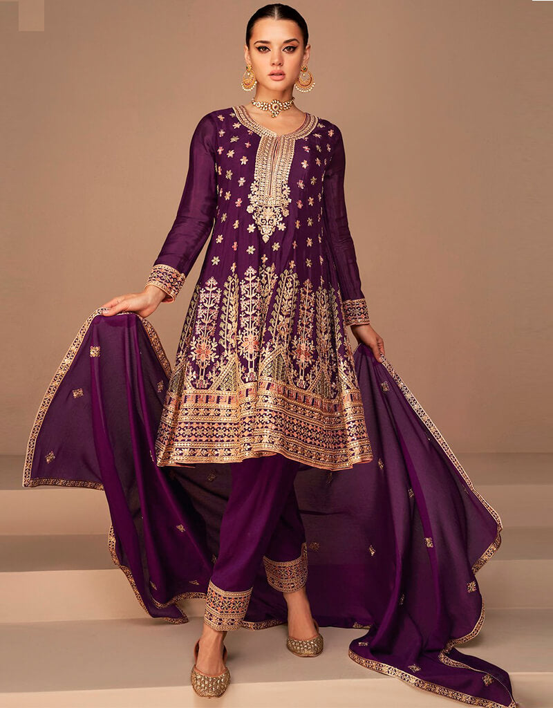 Barossa Pant Style Salwar Kameez - Semi Stitched Traditional Indian Outfit for Women | Perfect for Weddings, Festivals & Special Occasions