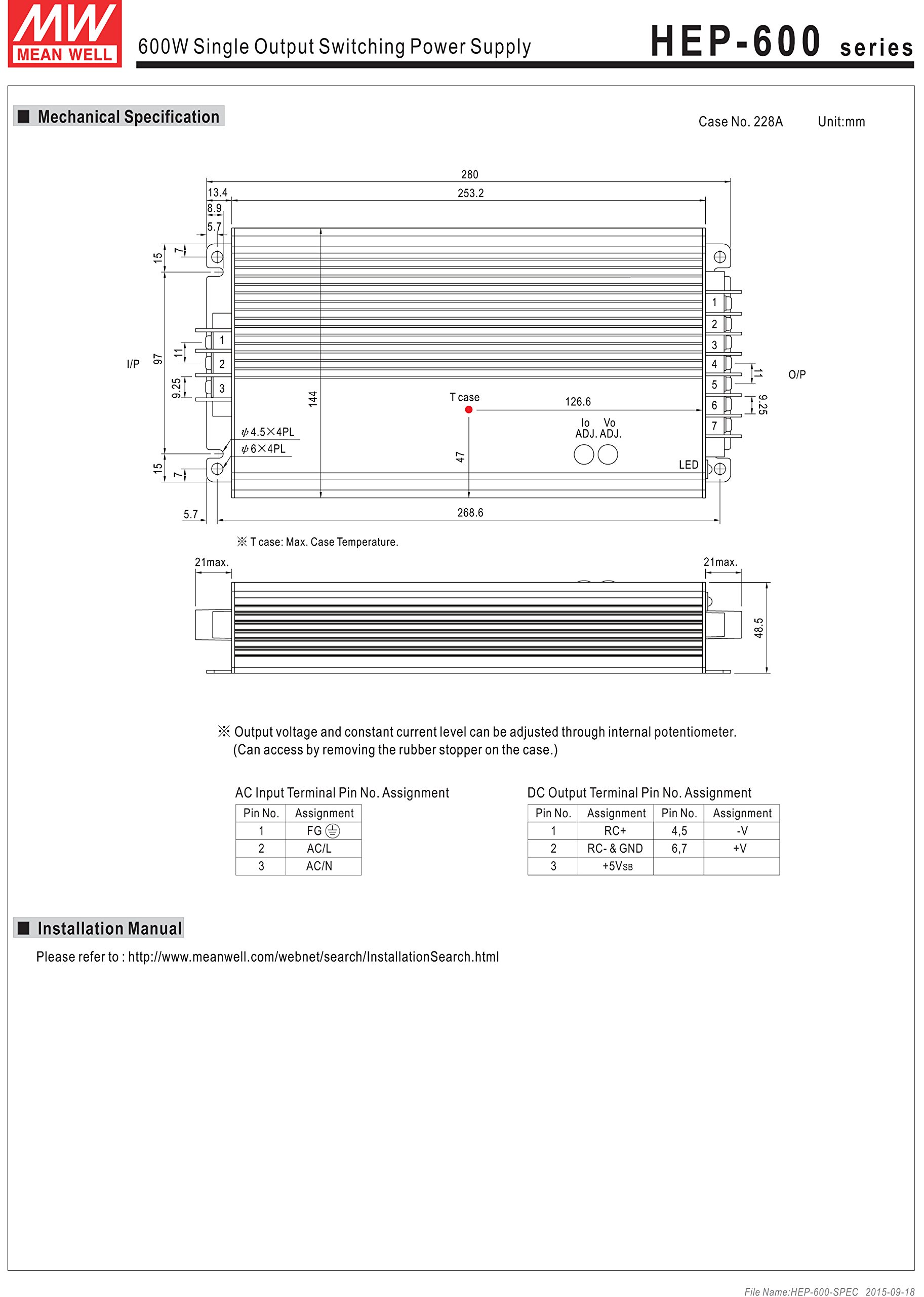 600W 24V 25A Switching Power Supply with PFC - High Efficiency AC to DC Converter for LED Strips, CCTV, Industrial Equipment & Home Automation Systems