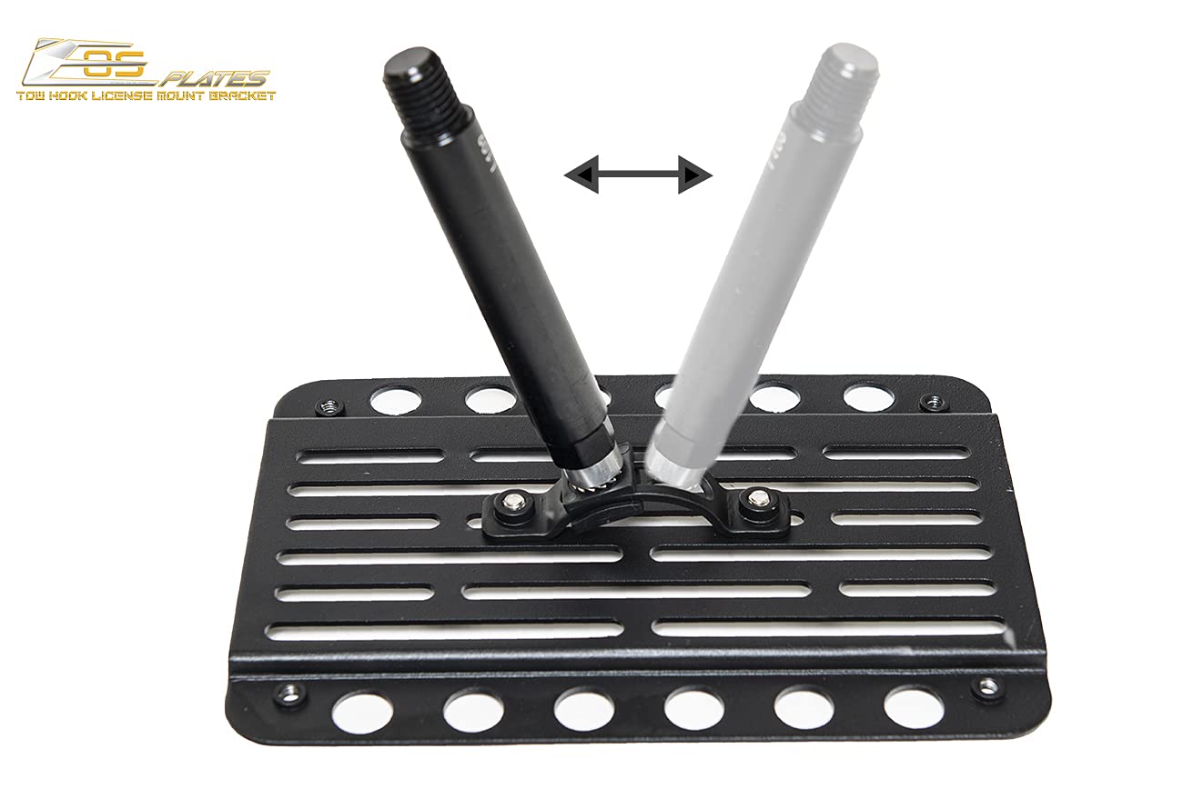 2002-2010 Porsche Cayenne 955 957 Front Bumper Tow Hook License Plate Relocator Bracket - EOS Plate Version 1 Replacement (Mid Size) | Perfect for Off-Roading, Car Shows & Custom Modifications