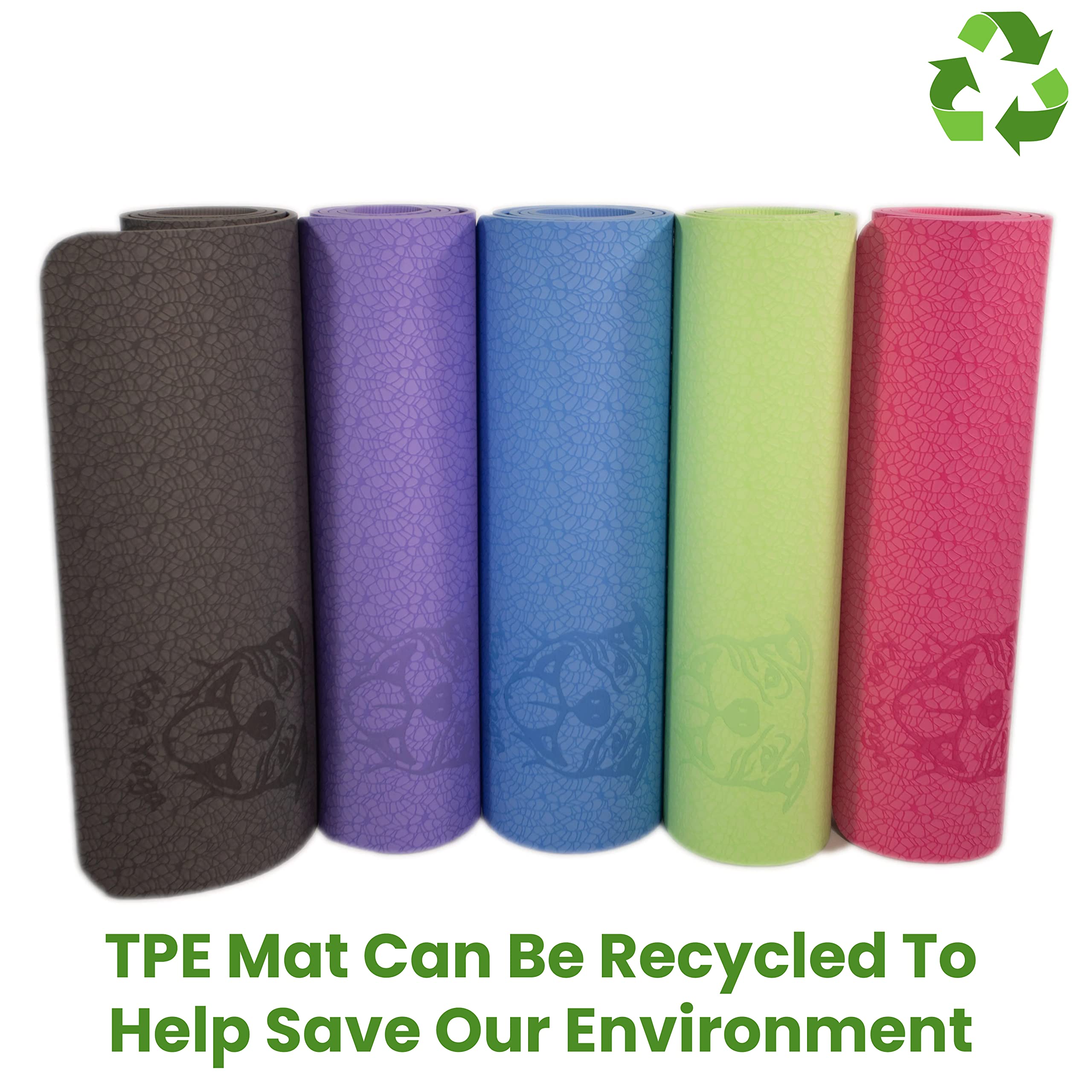 Premium Koa Yoga Mat - 6' x 2' x 8mm Thick TPE, Eco-Friendly, Non-Toxic & Non-Slip Exercise Mat for Home, Studio & Travel - Supports Charity with Every Purchase
