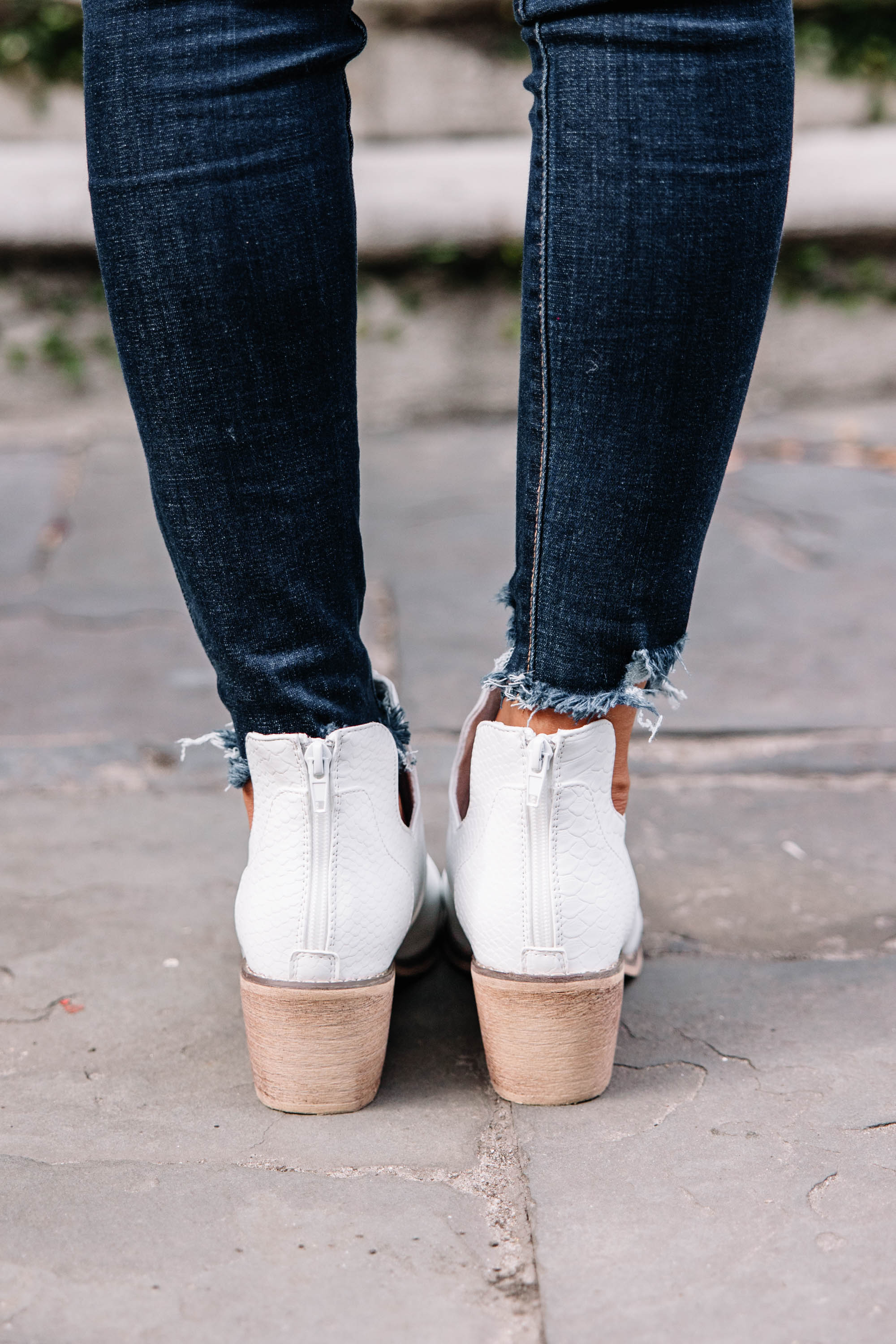 Better Out West White Croc Booties - Stylish Women's Western Ankle Boots for Casual Wear & Country Fashion