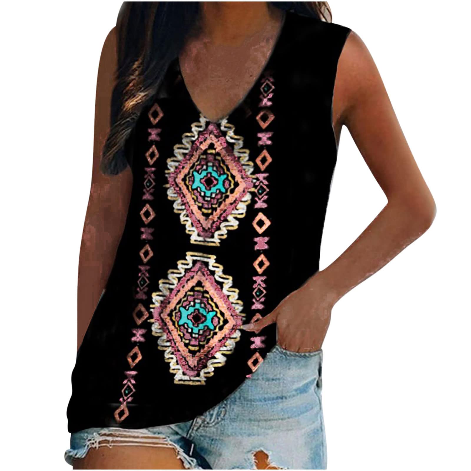 Women's Summer V-Neck Short Sleeve T-Shirts - Colorful Butterfly Printed Loose Graphic Tunic Tops | Casual Wear, Beach Outfits & Vacation Essentials