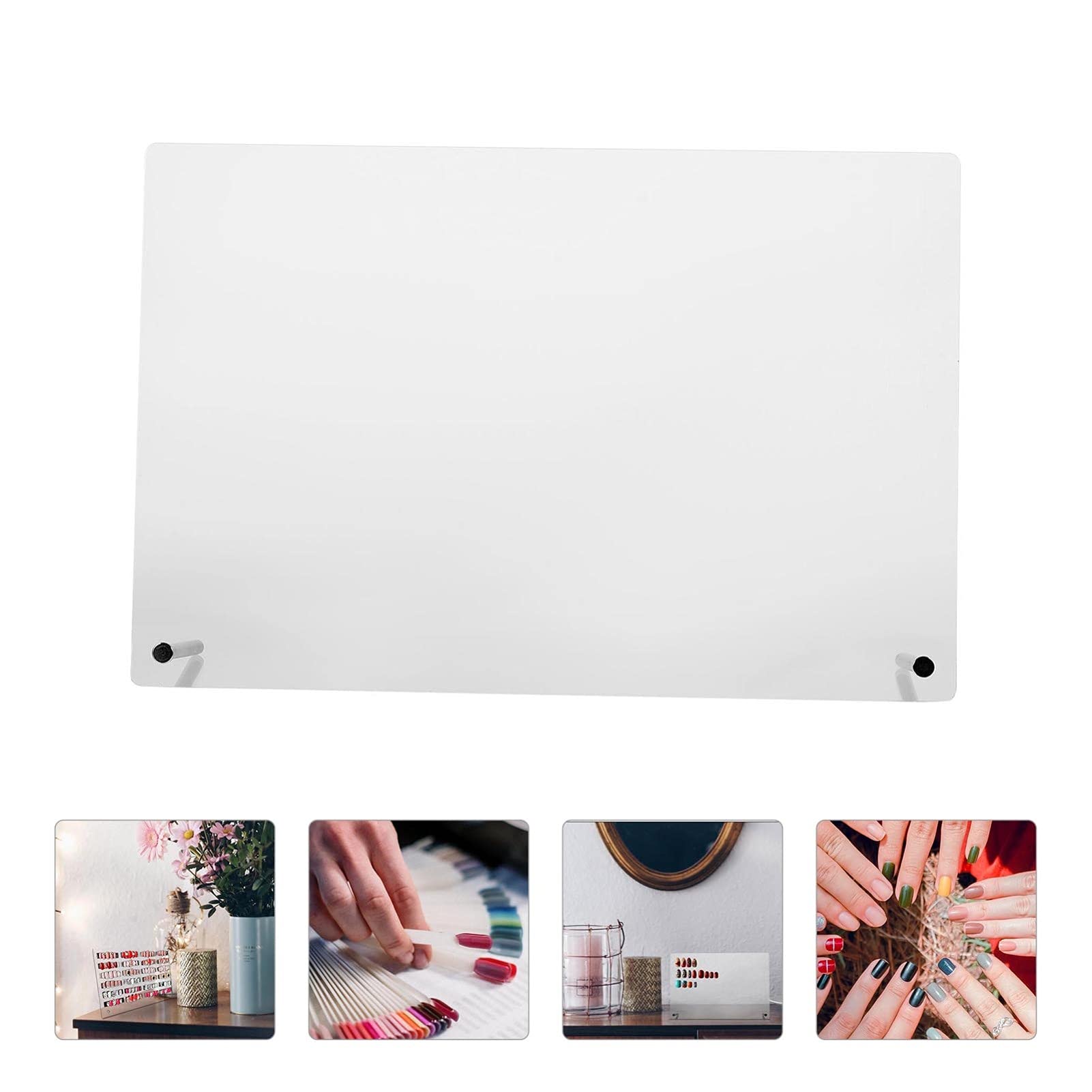 1 Set Acrylic Nail Display Board - Transparent Nail Color Stand with Stainless Steel Bracket for Salon & Nail Art Supplies - Perfect for Nail Polish Showcase, Salon Display, and Nail Art Sample Organization