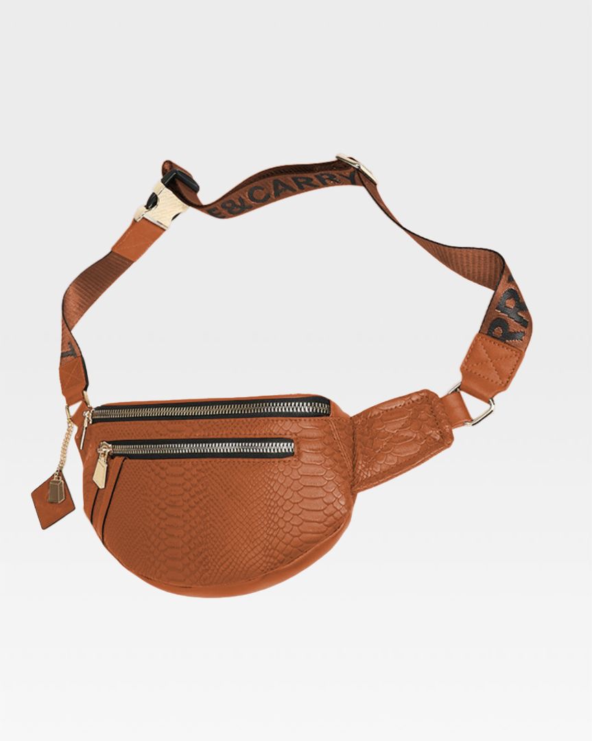 Apollo 1 Fanny Pack Waist Bag for Men & Women - Caramel Brown Crossbody Bum Bag - Perfect for Hiking, Travel, Running & Outdoor Activities