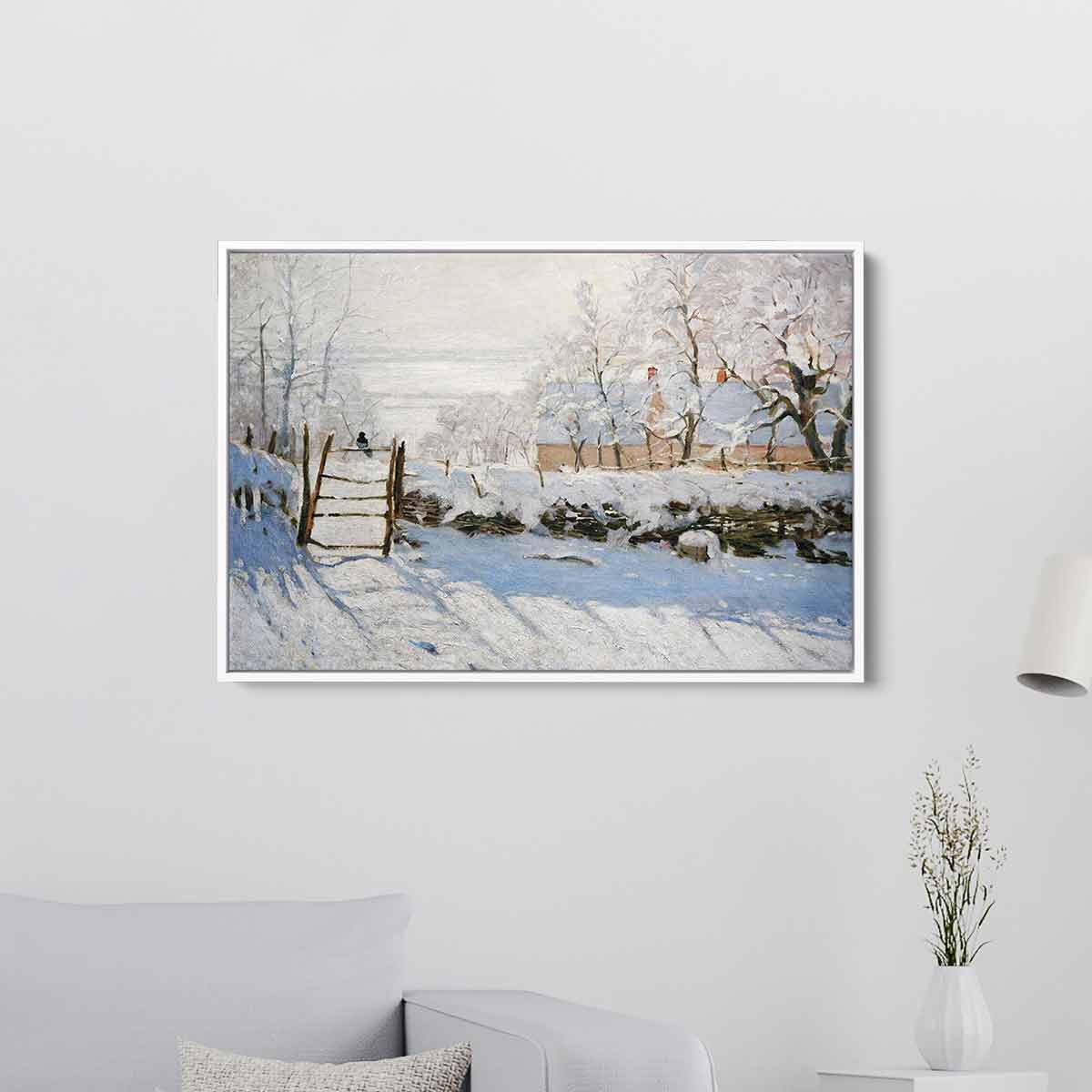 White Magpie Wall Art Canvas Print 6191 - Elegant Home Decor for Living Room, Bedroom & Office