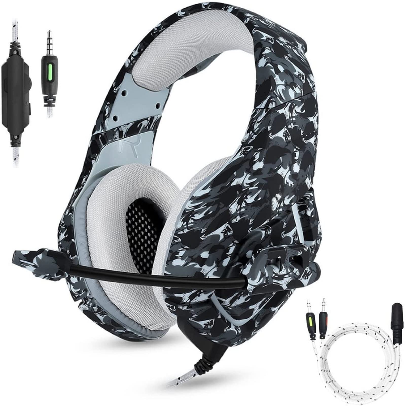 FEIYING Gaming Headset with Noise Cancelling Microphone - Over Ear Headphones with Surround Sound for PS4, PS5, Xbox One, PC, Mac - Perfect for Online Gaming, Streaming & Virtual Meetings