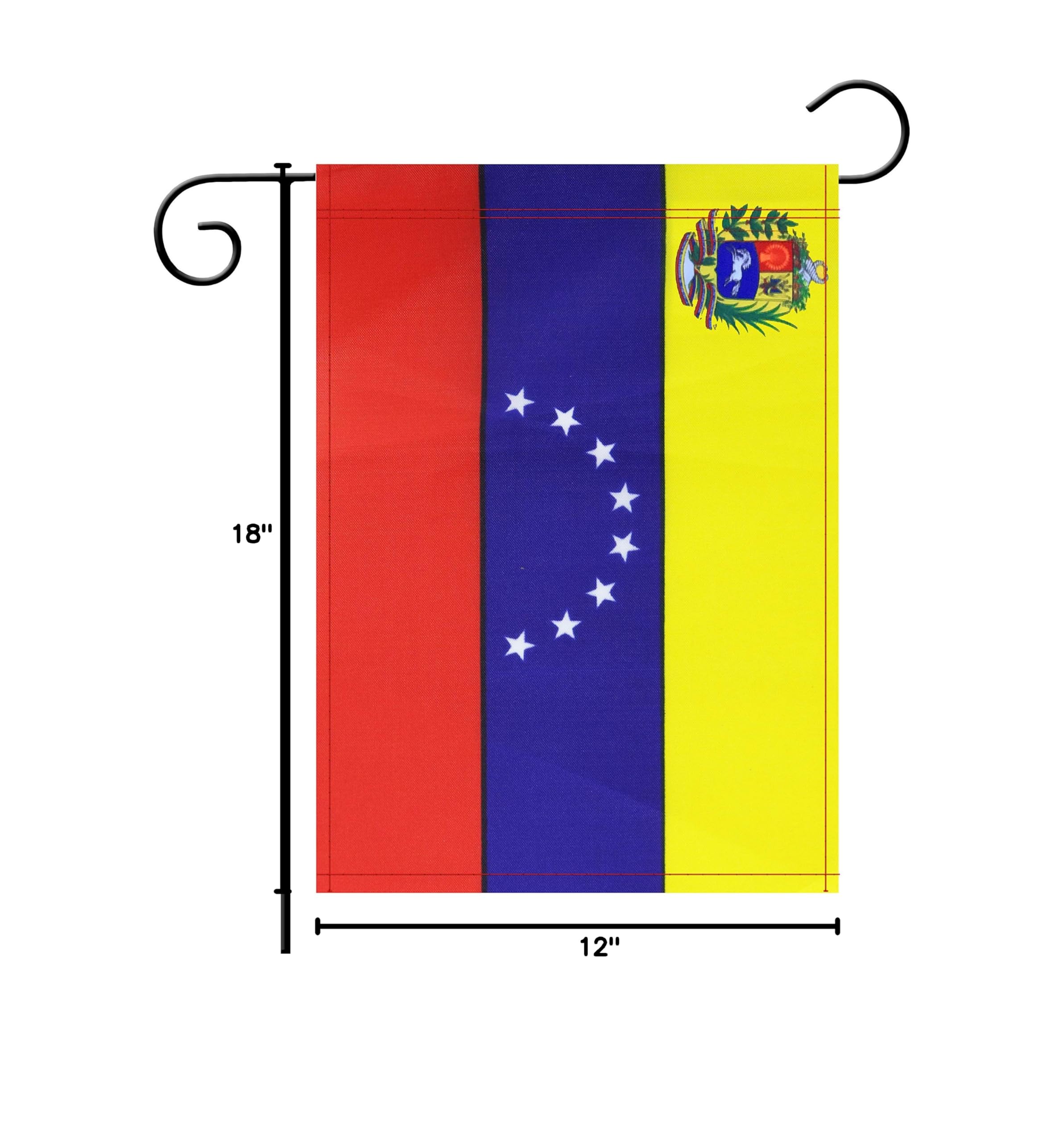 Venezuela Garden Flag - Double-Sided Outdoor & Indoor Decorative Flag for National Day, Anniversary Celebrations, Parades & Home Garden Decor - Perfect for Patriotic Displays & Festive Events