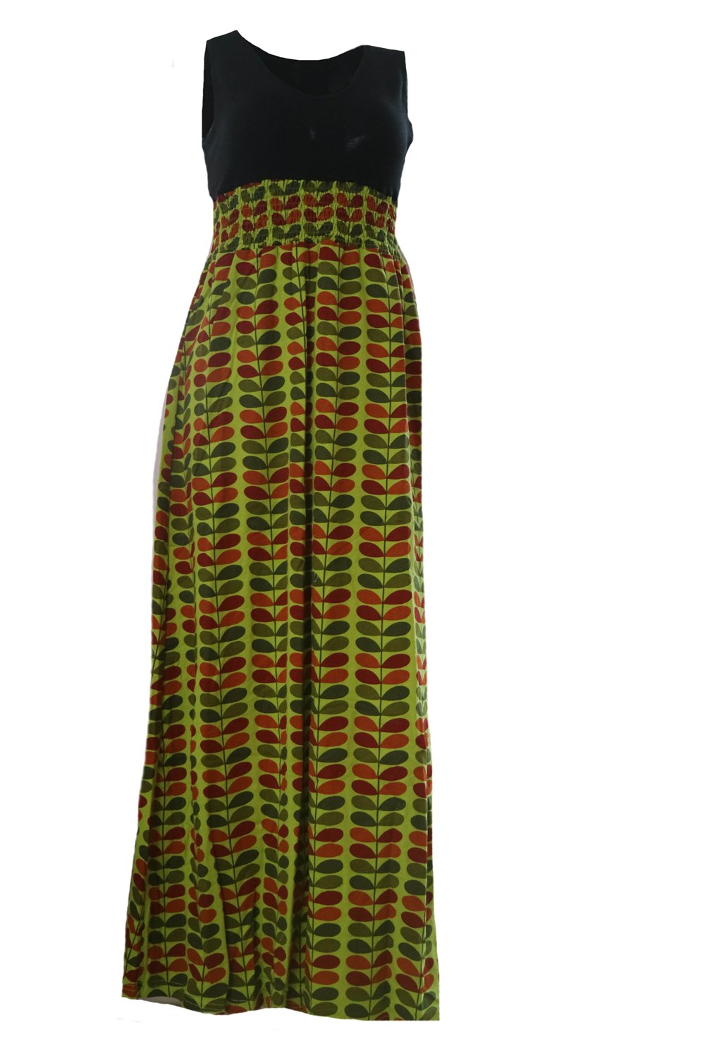 Easyhon Women's Summer Floral Print Contrast Sleeveless Maxi Dress - Casual Beachwear, Vacation Outfit & Boho Chic Style for Outdoor Parties