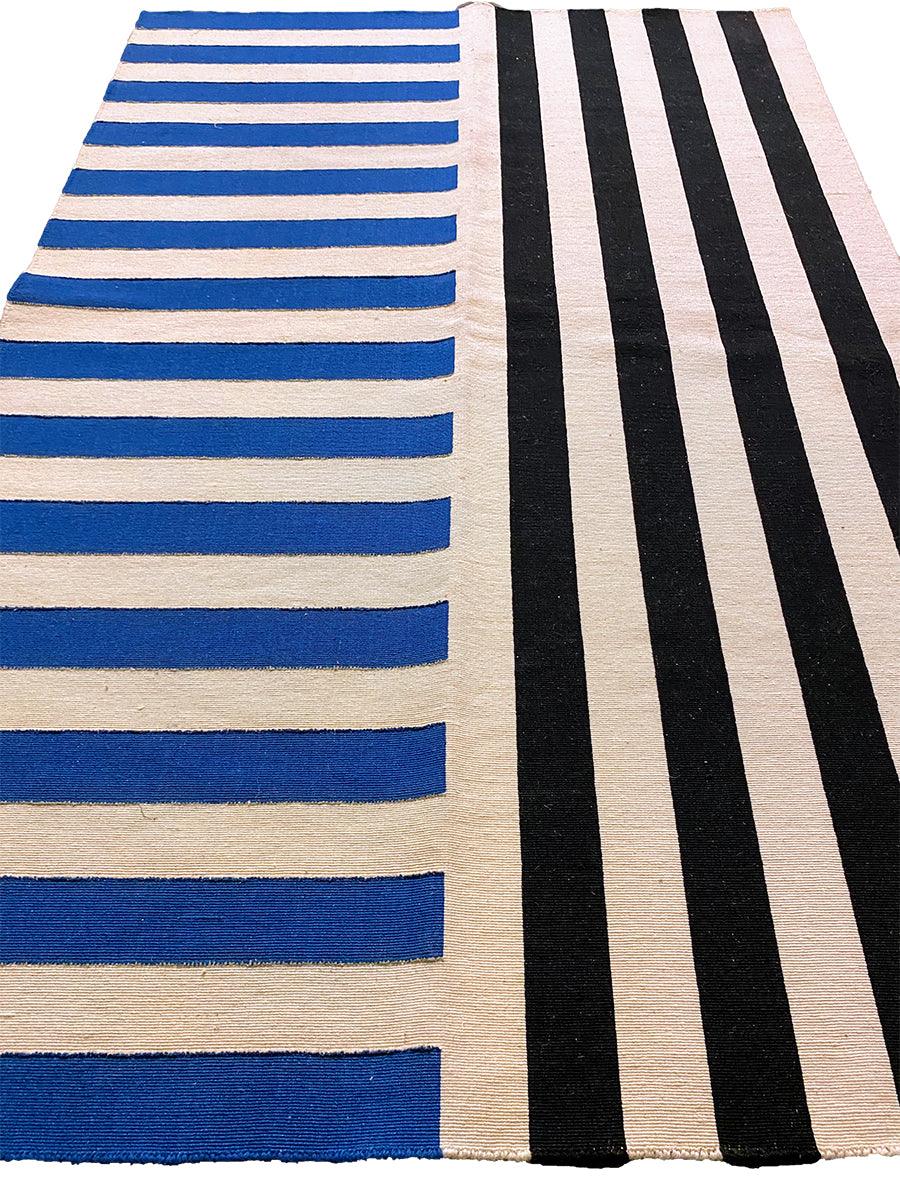 Zenial Modern Flatweave Wool Rug 6.5x4.2 Feet - Soft Handmade Area Rug for Living Room, Bedroom & Dining Room - Neutral Home Decor & Cozy Floor Covering