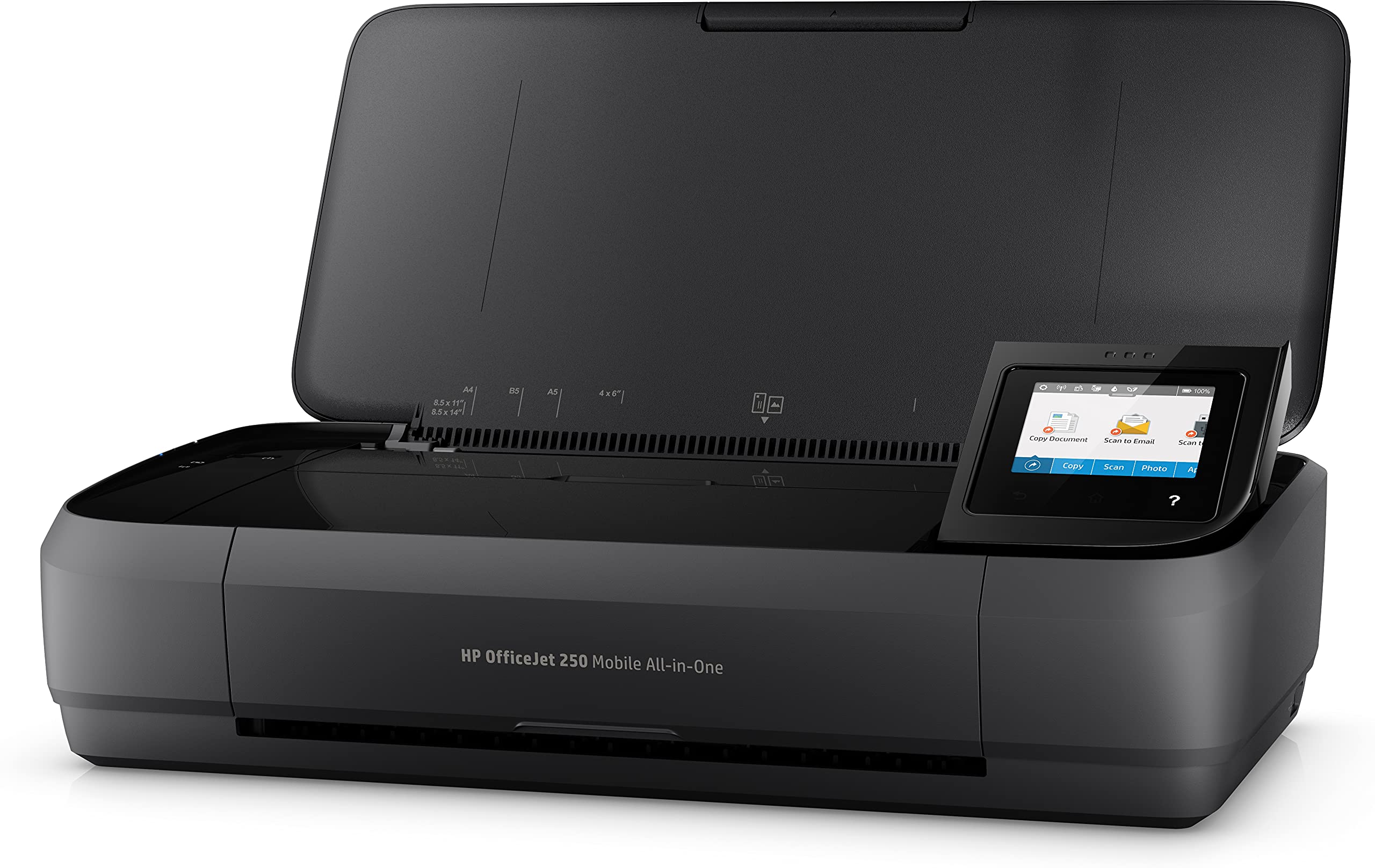 HP Officejet 250 Mobile All-in-One Printer - Wireless, Scanner, Copier with WLAN, HP ePrint, WiFi Direct, USB - 4800 x 1200 dpi High Resolution - Compact for Home Office & Business Travel - Black