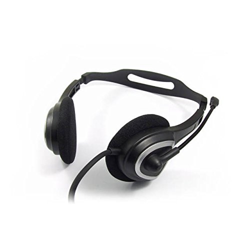IM320 USB Wired Headset with Noise-Canceling Mic - Comfortable Over-Ear Headphones for PC, Laptop, Call Center & Online Gaming (Black) - Perfect for Work from Home, Zoom Meetings & Remote Learning