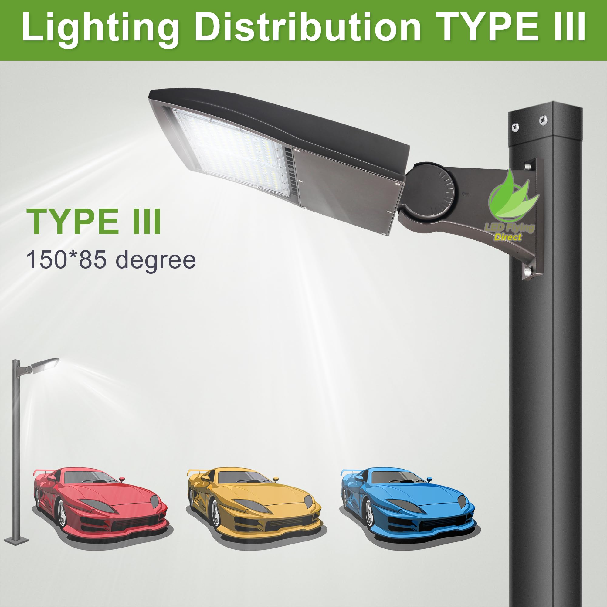 150W LED Shoebox Light - 21000LM DLC UL Certified Outdoor Street & Parking Lot Lighting - 4000K Neutral White, 1-10V Dimmable, 20KV Surge Protection (450W Equivalent) - Perfect for Driveways, Gas Stations & Warehouse Areas