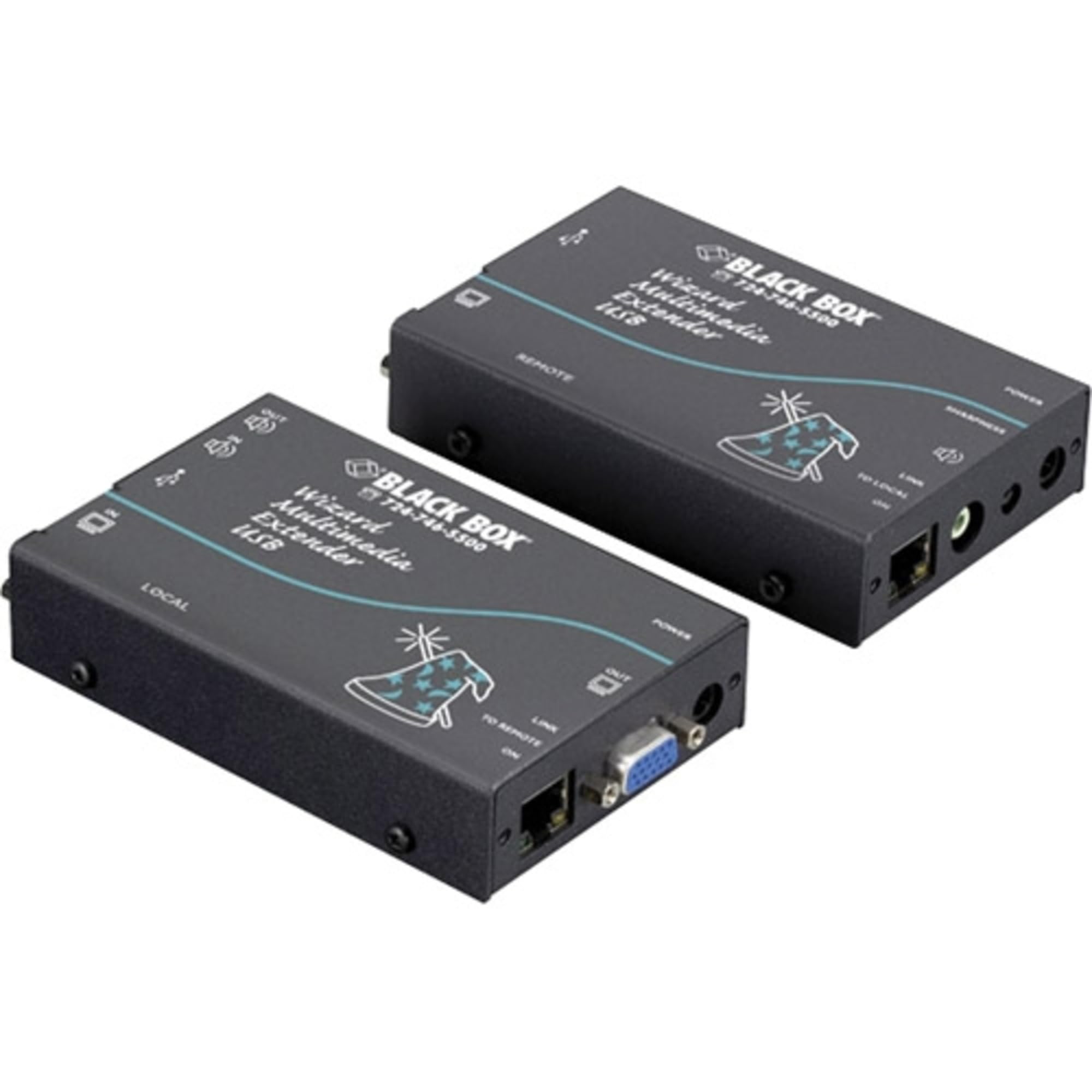 Black Box Wizard USB Multimedia Extender - 4K HDMI & USB 2.0 Extender Kit for PC, Laptop, Gaming Console - Perfect for Home Theater, Office Setup & Remote Workstations