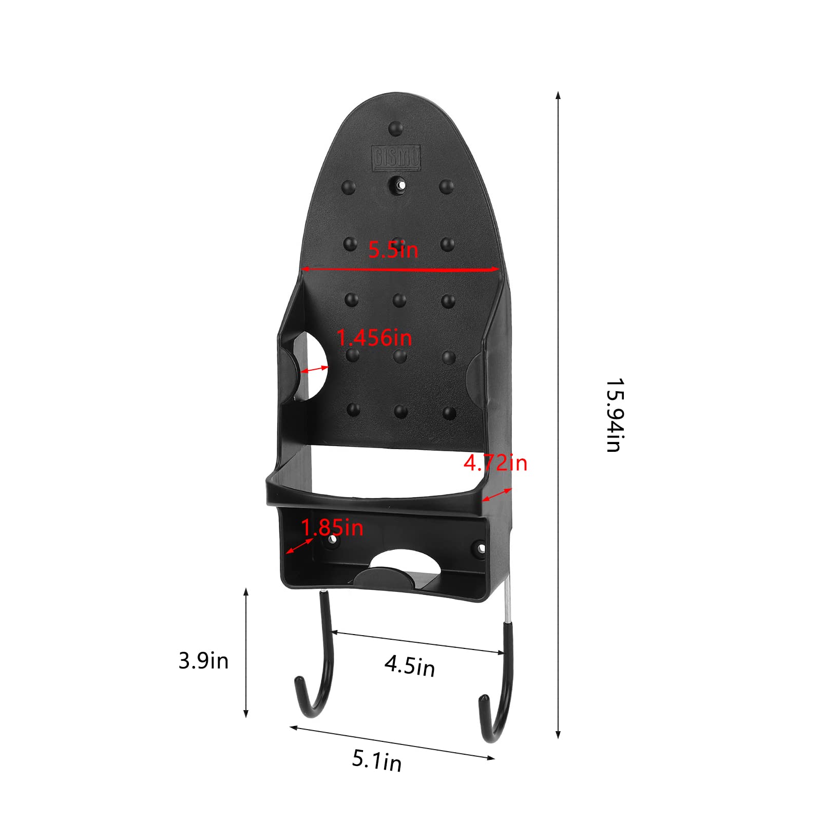 Wall Mounted Ironing Board Rack with Hook - Space Saving for Bathroom & Laundry