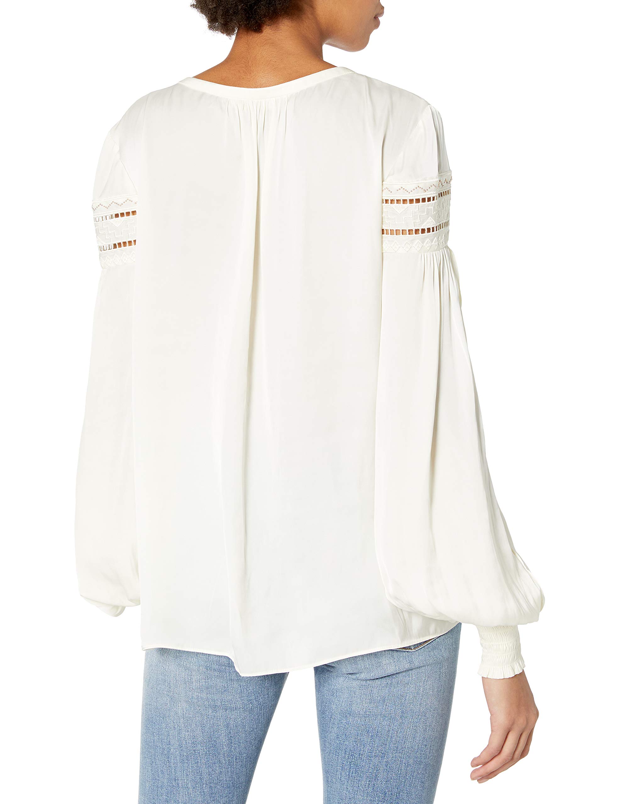 Ramy Brook Women's Maisy Long Sleeve Blouse - Soft Stretch Casual Tops for Work & Everyday Wear | Flattering Fit for Office, Date Night & Weekend Outfits