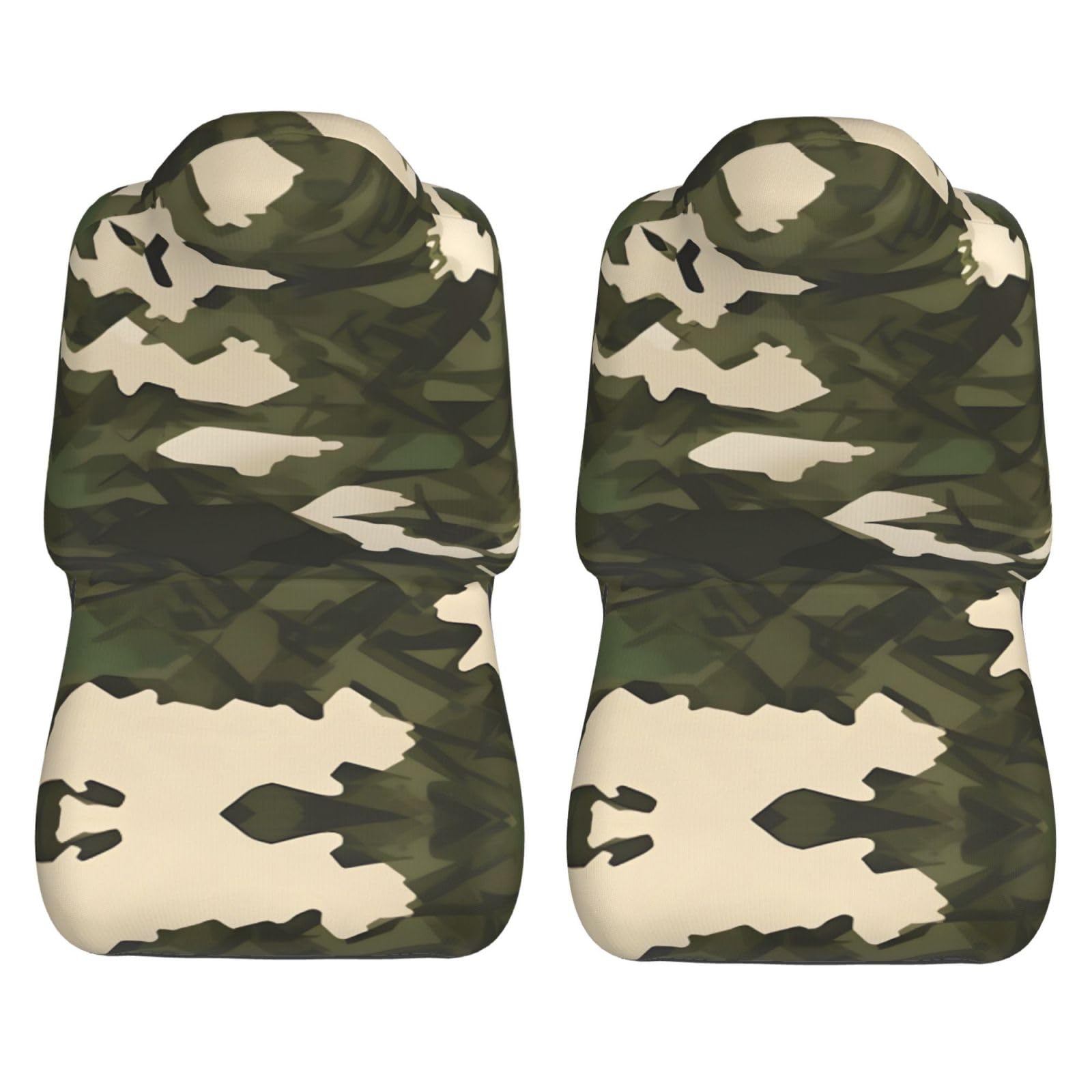 Army Camouflage Universal Car Seat Covers - Durable Front Seat Protectors for Cars, SUVs, Sedans & Trucks - Breathable Auto Interior Accessories for Outdoor Adventures & Military Style Enthusiasts