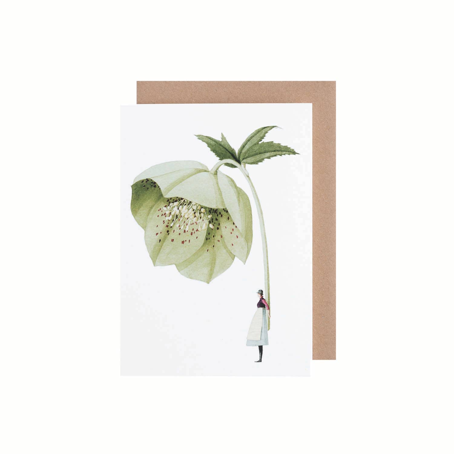 Hellebore Floral Greeting Card - Elegant Botanical Design for Birthday, Thank You & Special Occasions | Perfect for Handwritten Notes & Gift Giving