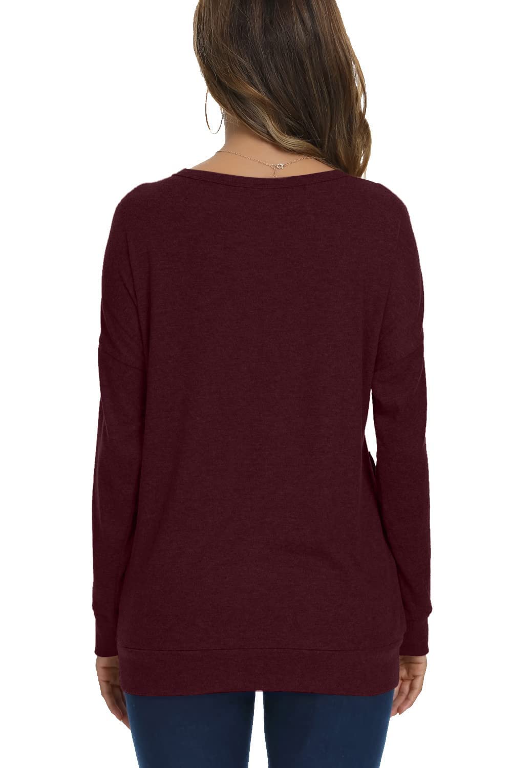 Women's Long Sleeve Casual Tops - Elegant Tunic Blouse with Pockets for Work, Office & Everyday Wear | Fashionable & Comfortable Women's Shirt for Fall & Winter