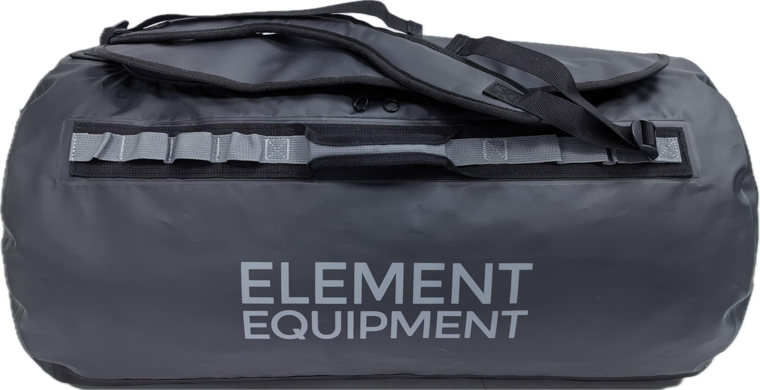 **Trailhead 2.0 Waterproof Duffel Bag with Adjustable Shoulder Straps - Large Travel Duffel for Gym, Hiking & Outdoor Adventures (Black/Grey)**