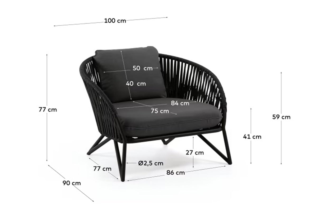 Como Branzie Armchair - Modern Accent Chair for Living Room, Bedroom & Office - Stylish Upholstered Lounge Chair with Wooden Legs - Perfect for Reading, Relaxing & Decorating Your Home
