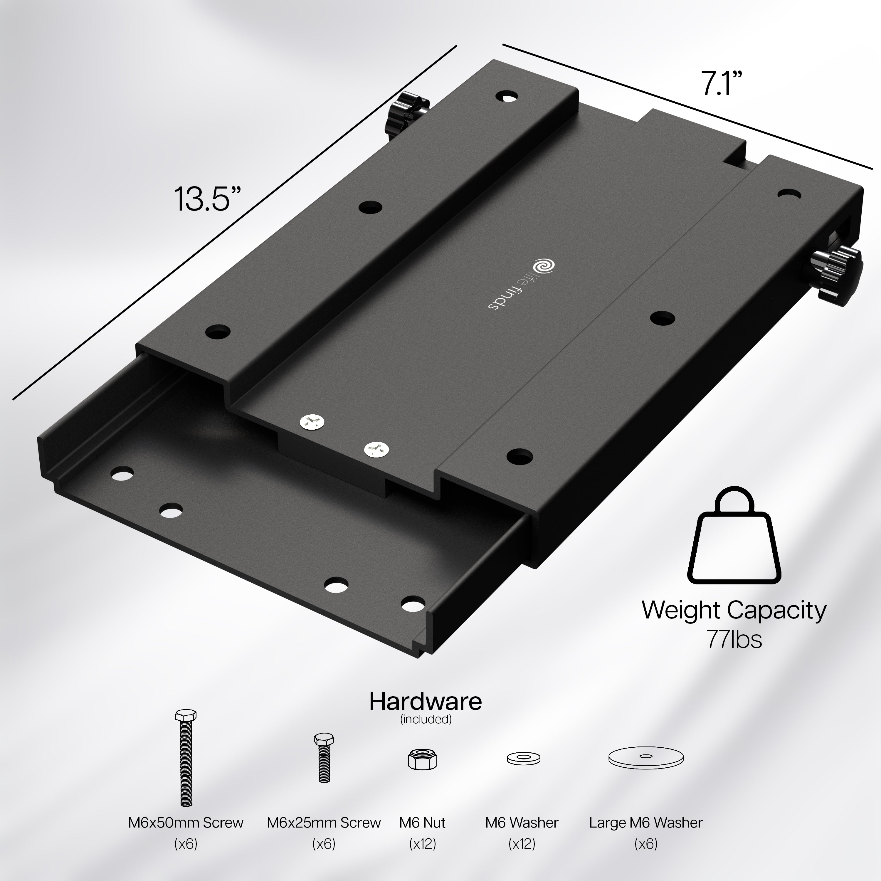 VIVO Trolling Motor Quick Release Bracket - Heavy Duty Aluminum Mount for Fishing Boats | Perfect for Bass, Walleye & Saltwater Fishing