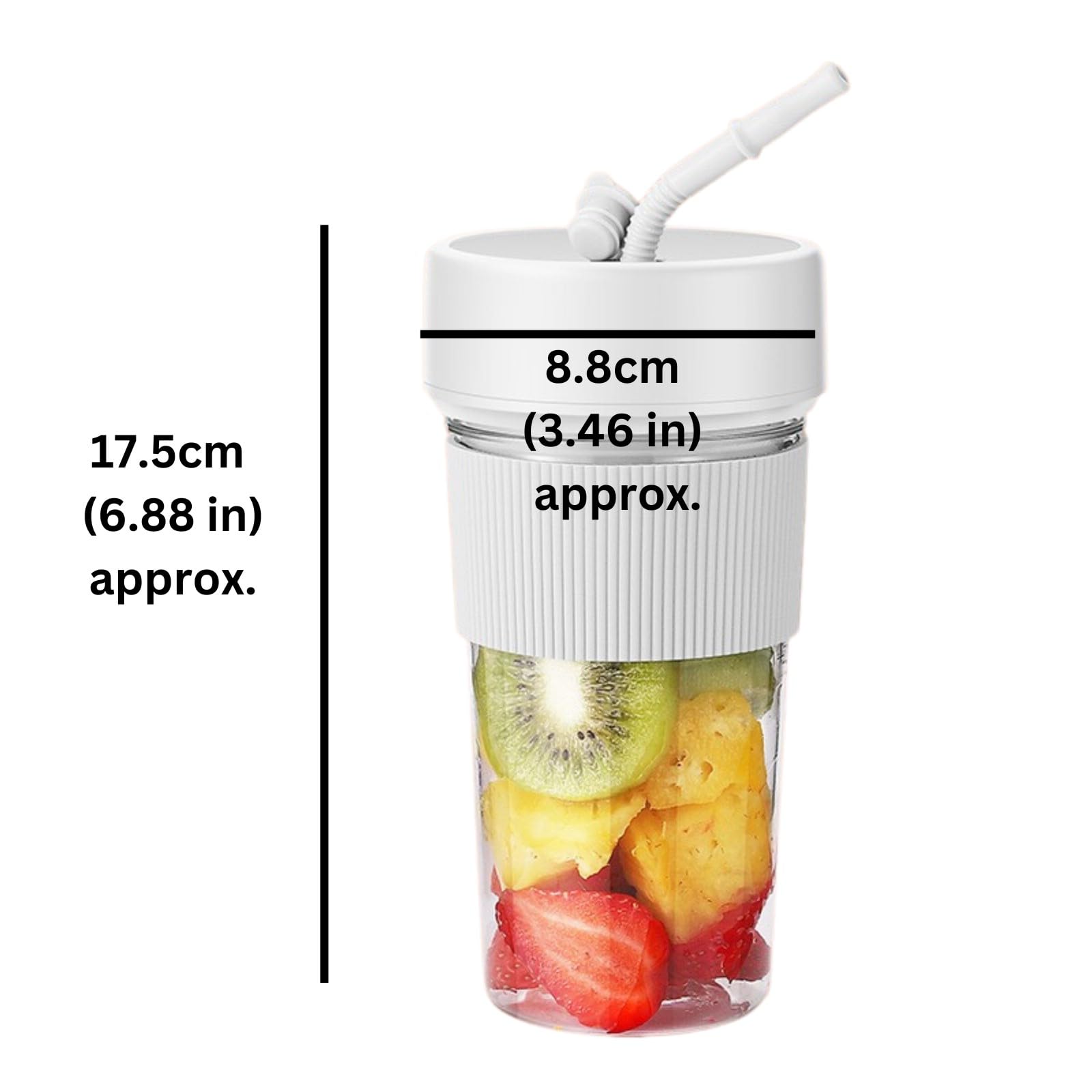 Portable USB Blender Cup - 350ml (11.83oz) Mini Personal Blender with Straw - 30s Ice Crushing Power for Smoothies, Shakes & Juices - Travel, Gym & Office Use - Set of 2 Pink Blenders