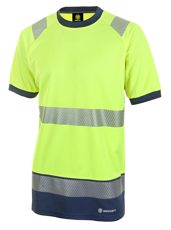 High Visibility Deltic T-Shirt - Reflective Safety Workwear for Construction, Cycling & Outdoor Activities