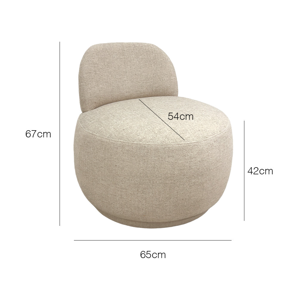 Milan Armchair - Modern Accent Chair for Living Room, Bedroom & Office - Comfortable Upholstered Lounge Chair with Wooden Legs