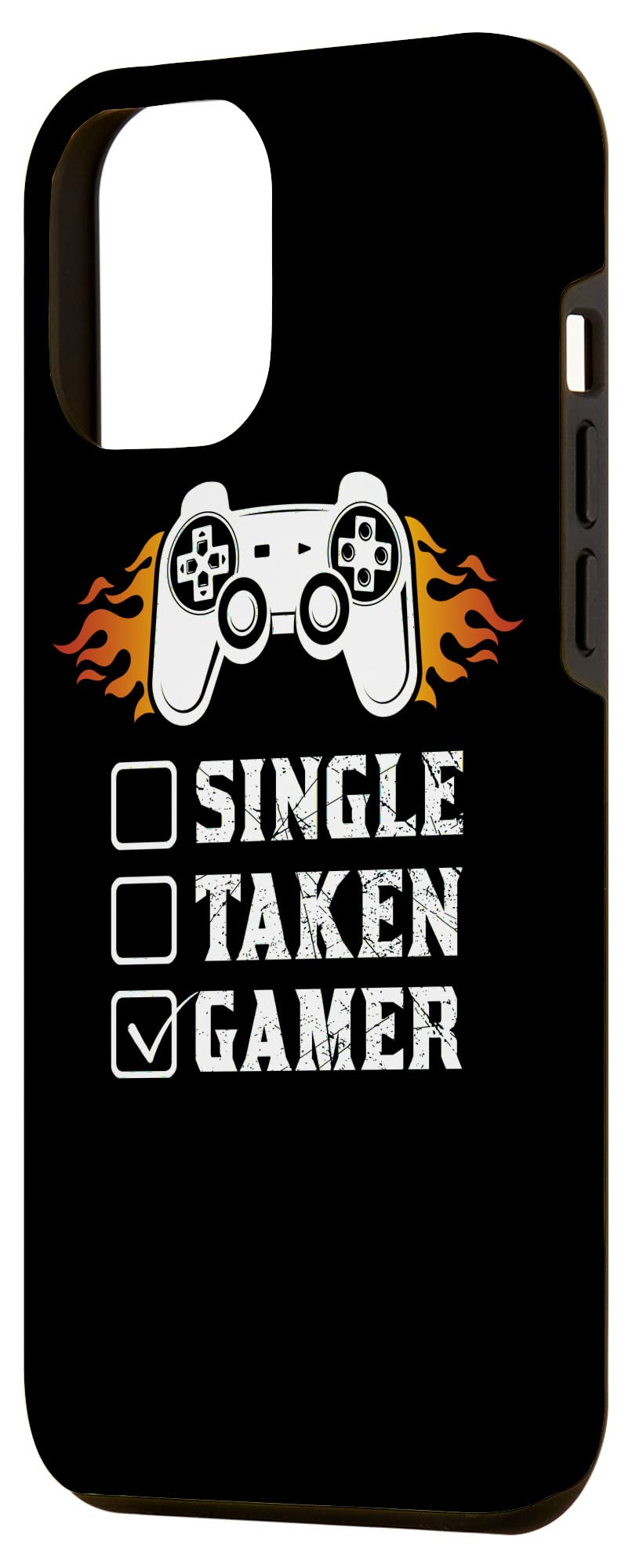 Single Taken Gamer Relationship Status Vintage Phone Case for iPhone 12 Pro Max - Perfect for Valentine's Day Gifts, Gaming Enthusiasts & Couples